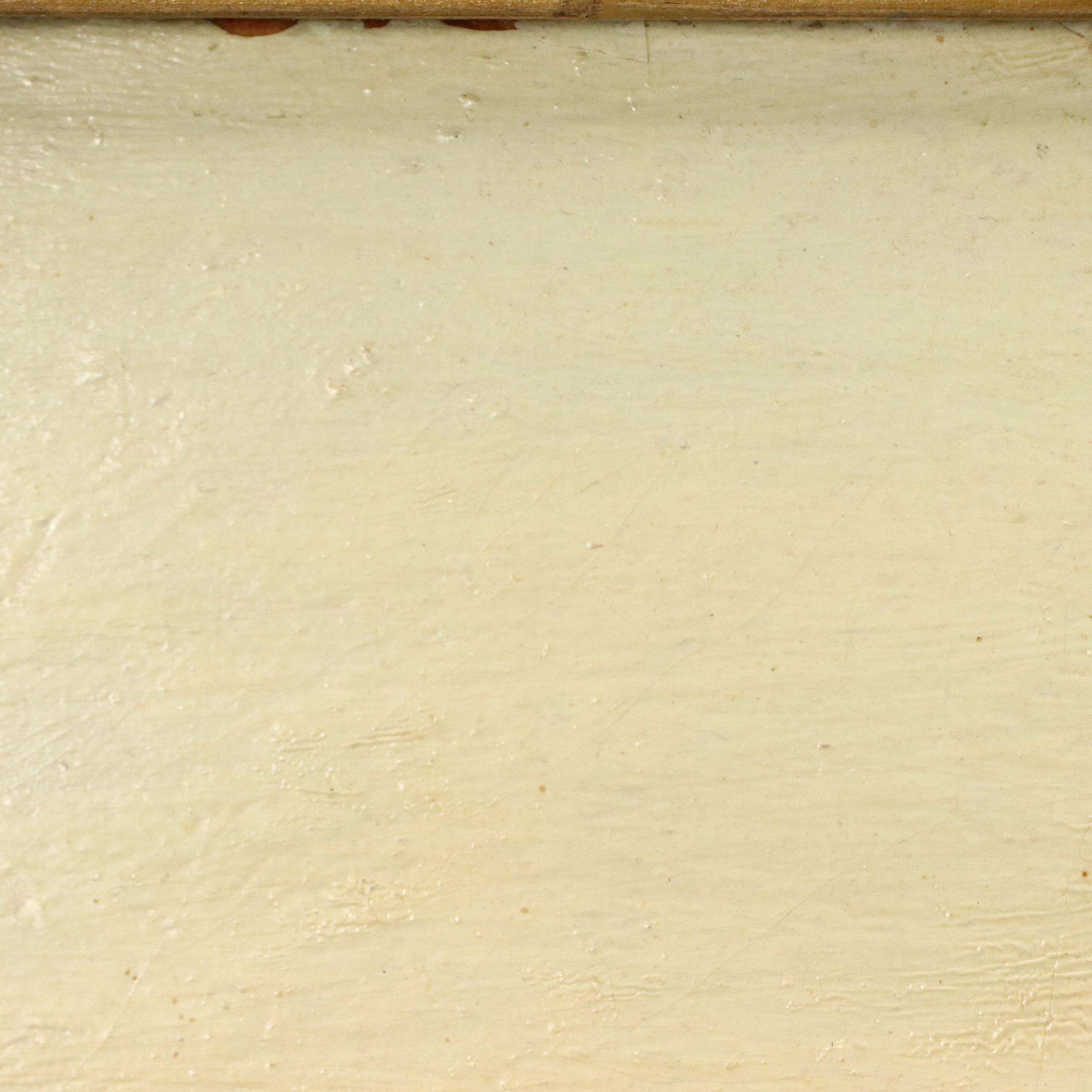 Primitive Style Acrylic Painting of Small Rural Town, Early to Mid-20th Century