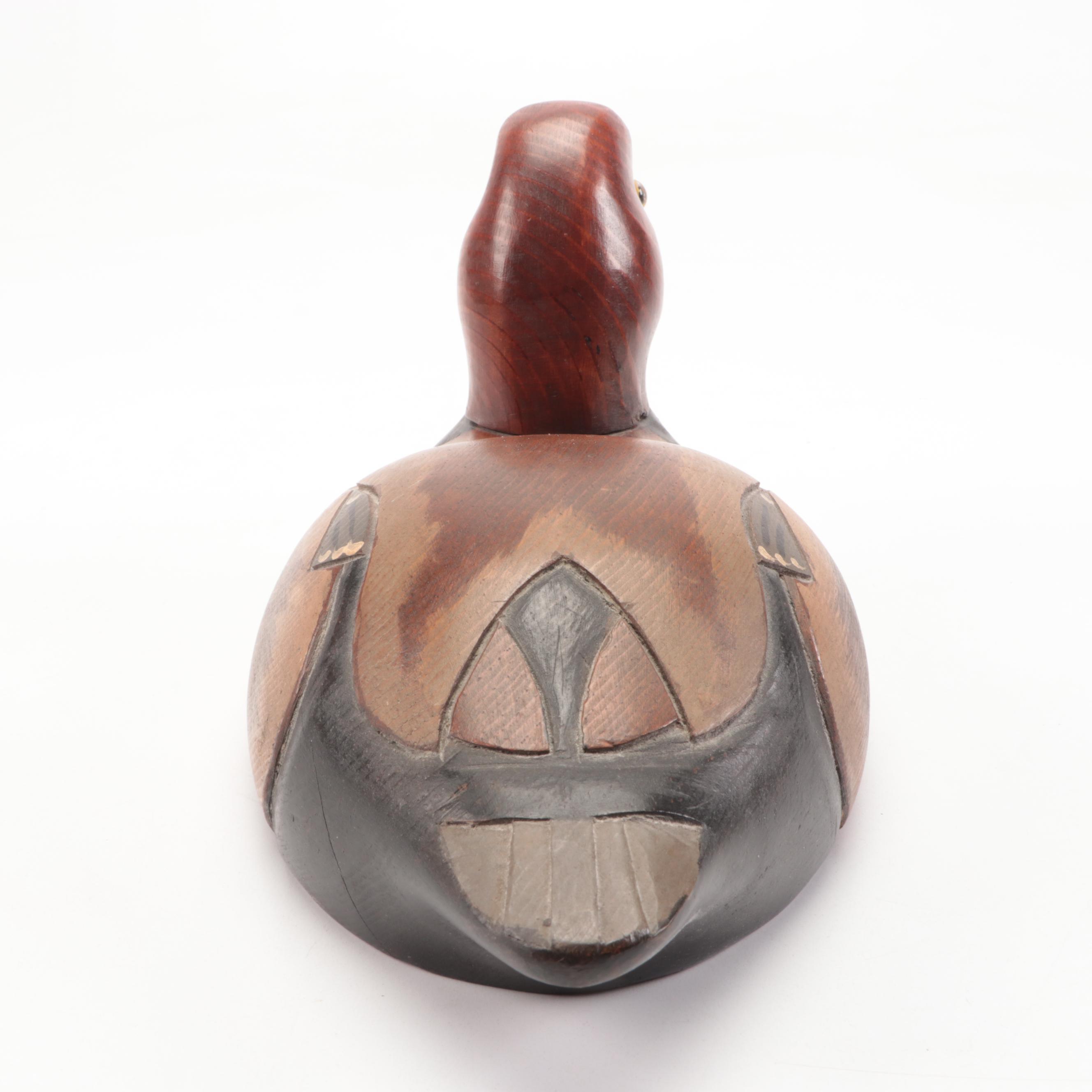 The Wooden Bird Factory Hand-Painted Red Head Drake and Other Duck Decoy