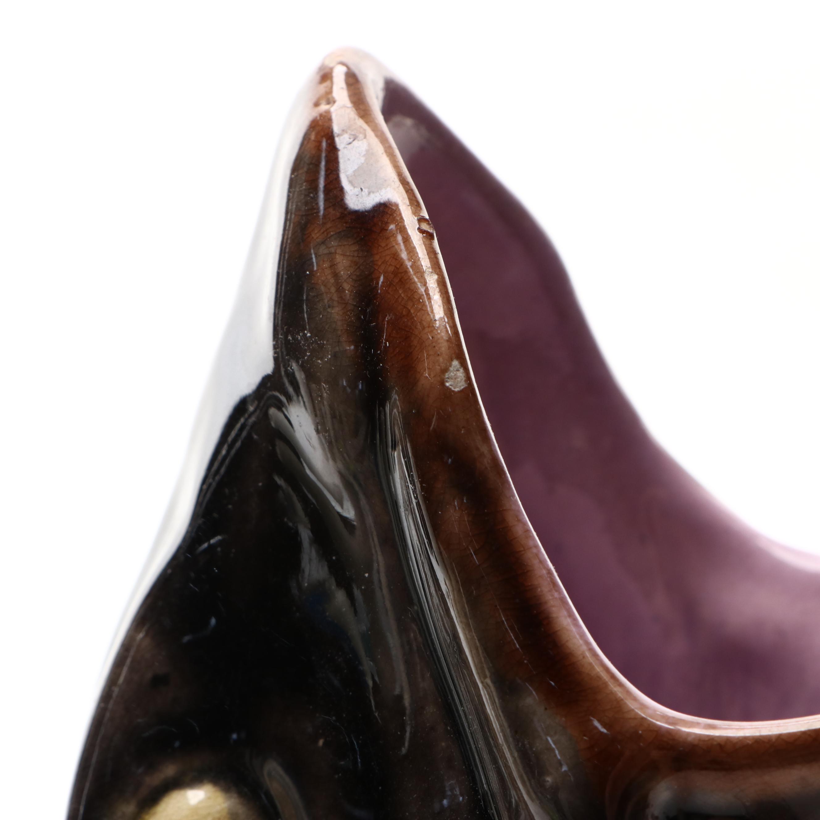 Majolica Fish Form Gluggle Jug