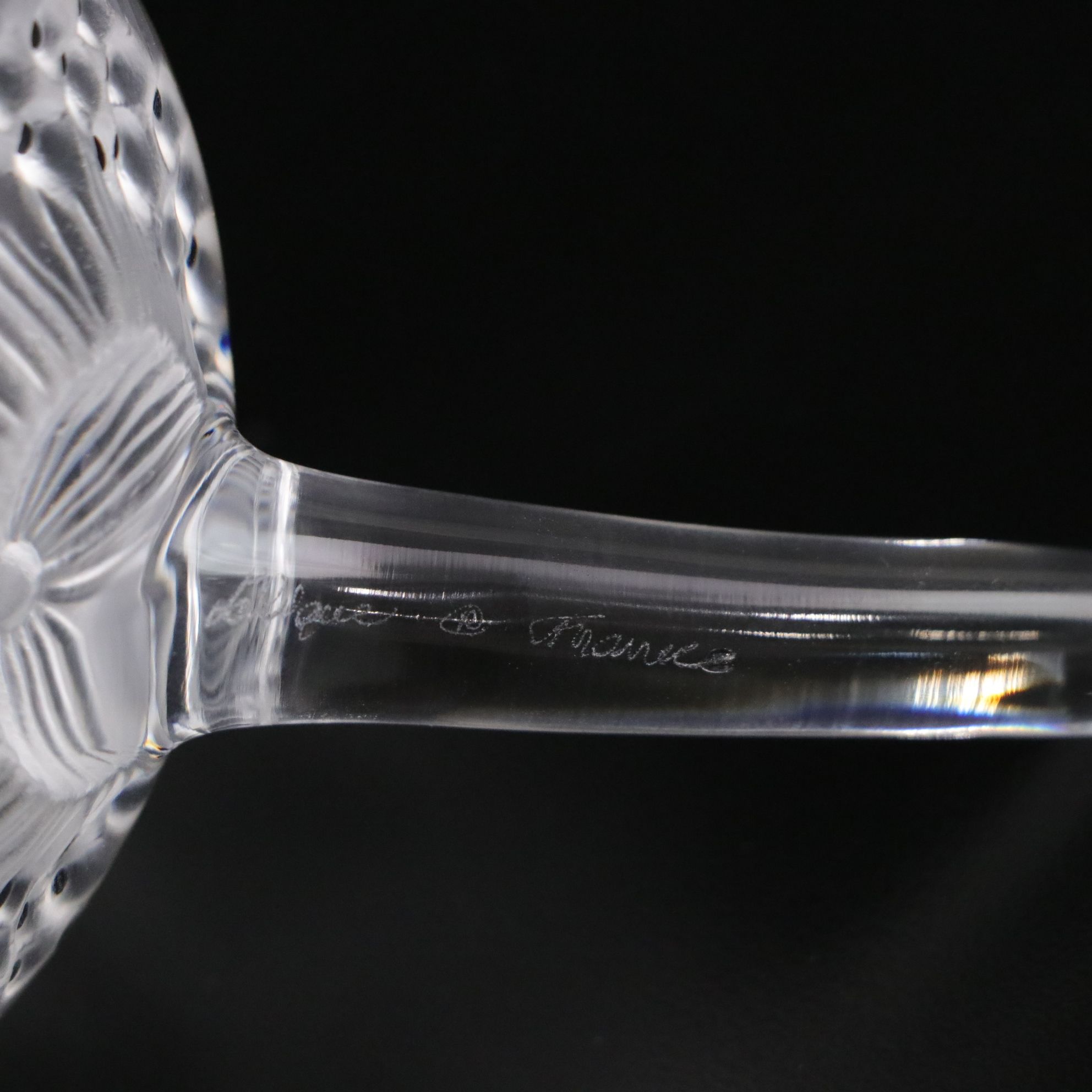 Lalique "Anemone" Frosted and Clear Crystal Figurine, Late 20th Century