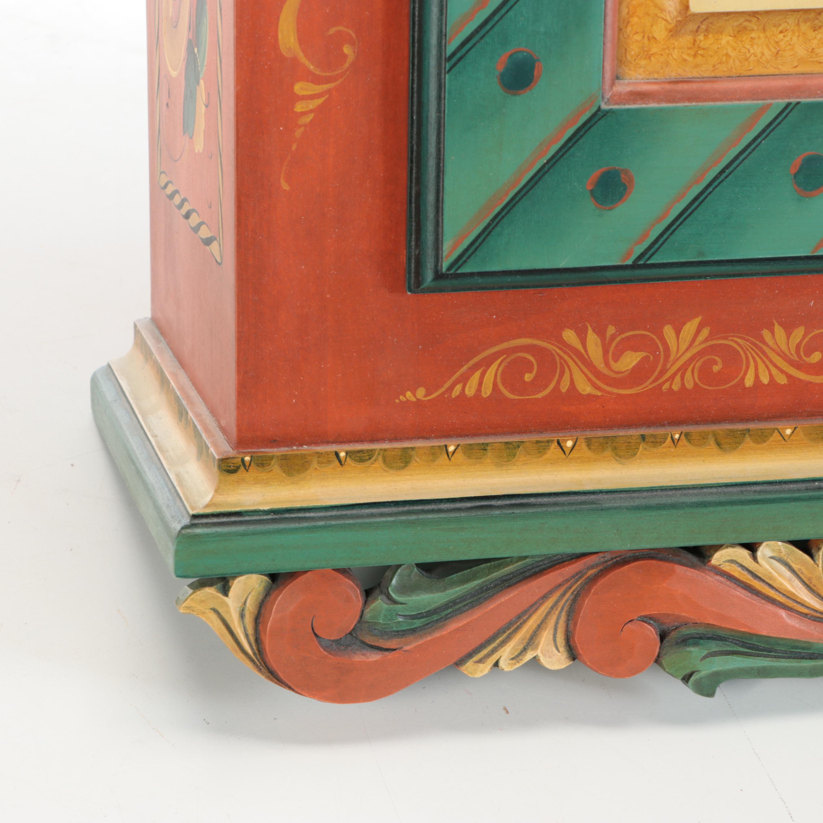 Vintage Irene Lamont Polychrome Wooden Wall Cabinet