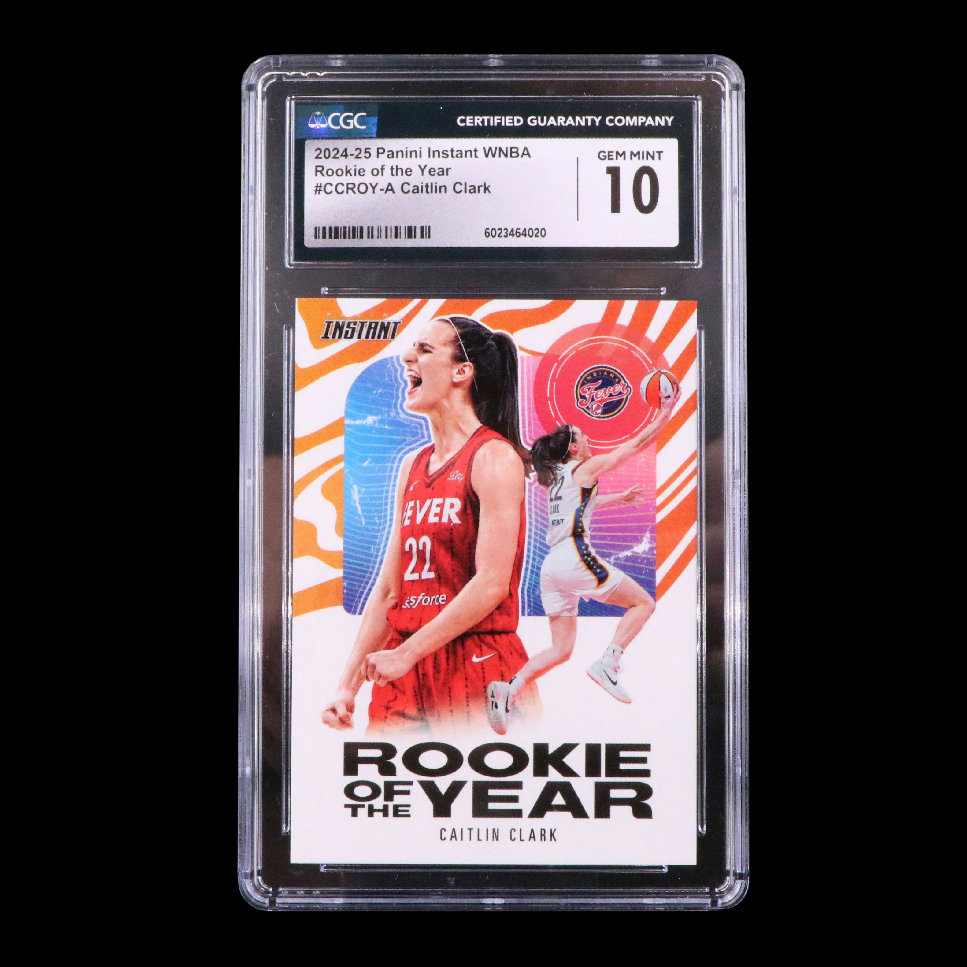 2024-25 Panini Instant Caitlin Clark Rookie of the Year Card Graded CGC 10