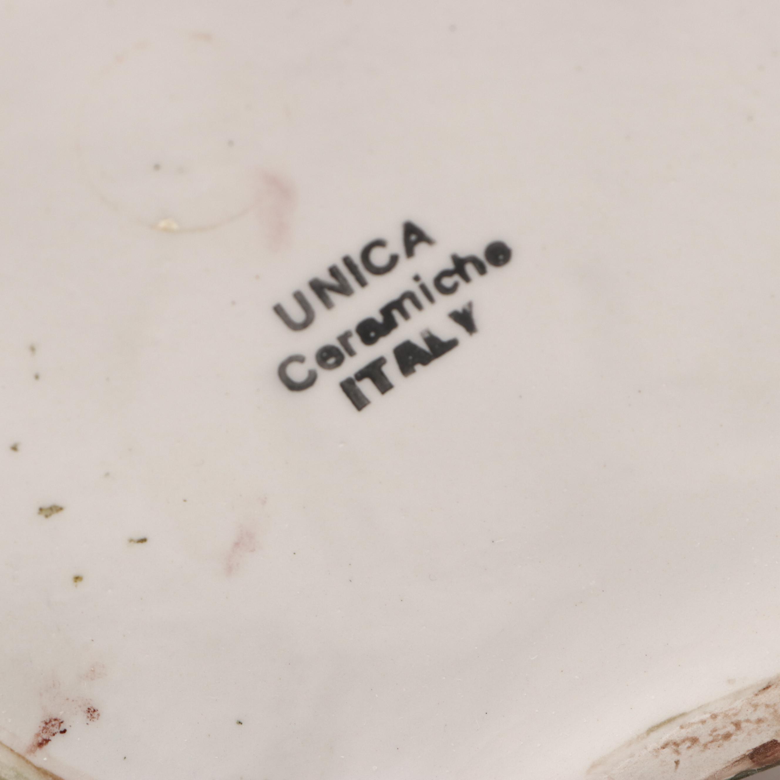 Italian Tin Glaze Fish Form Vase