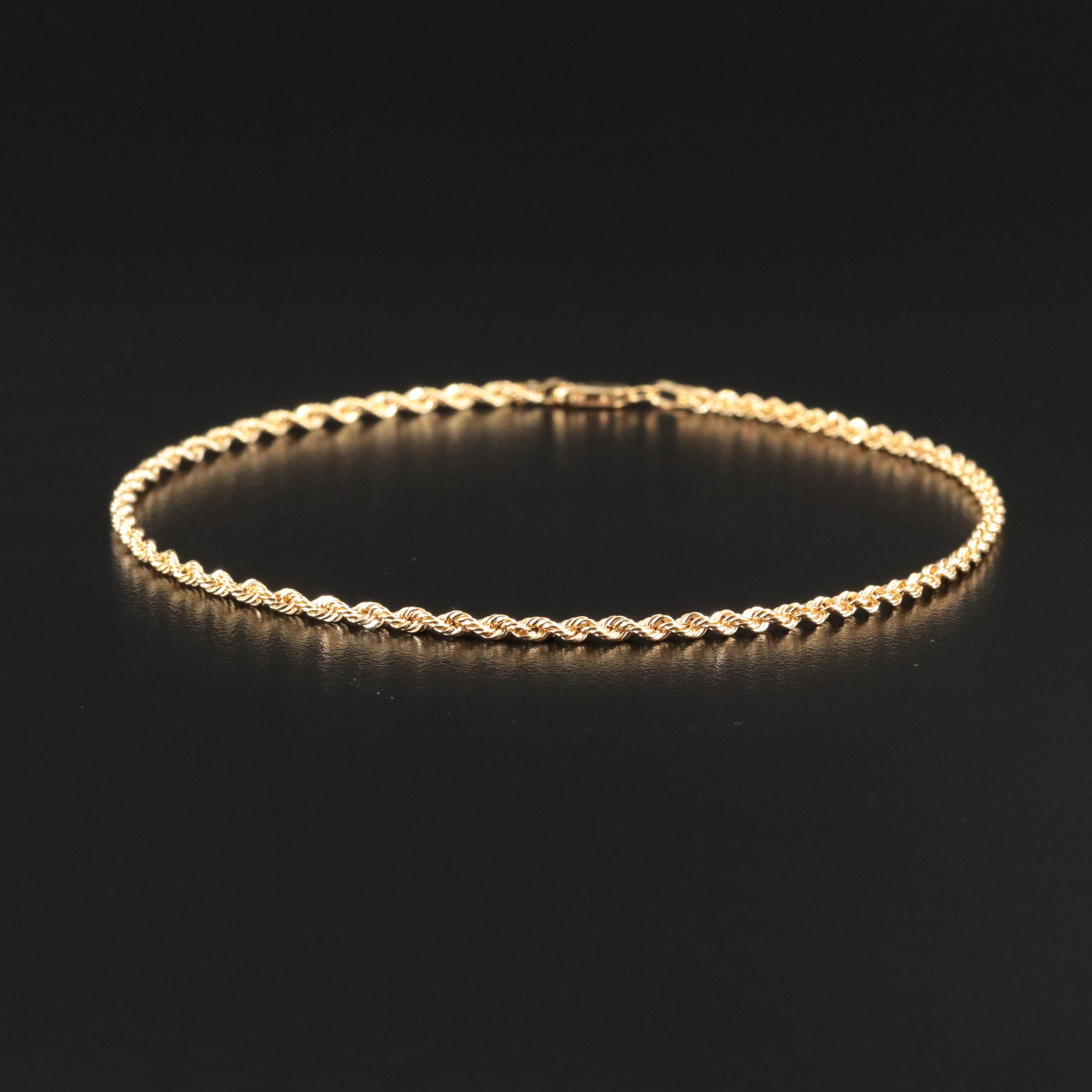 10K Braided Rope Anklet