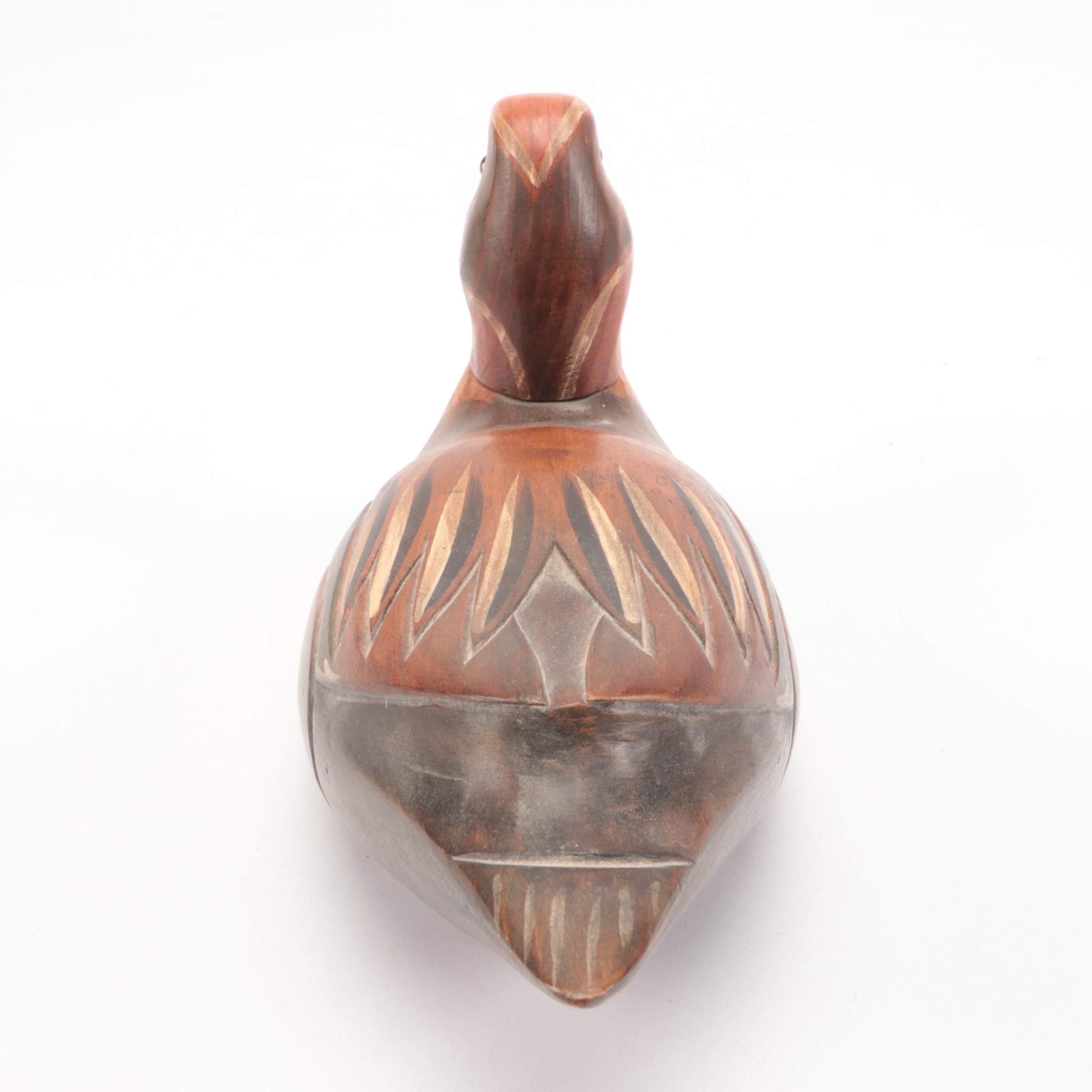 Wooden Bird Factory Hand-Painted Duck Decoys, Including Green Wing Teal, 1978