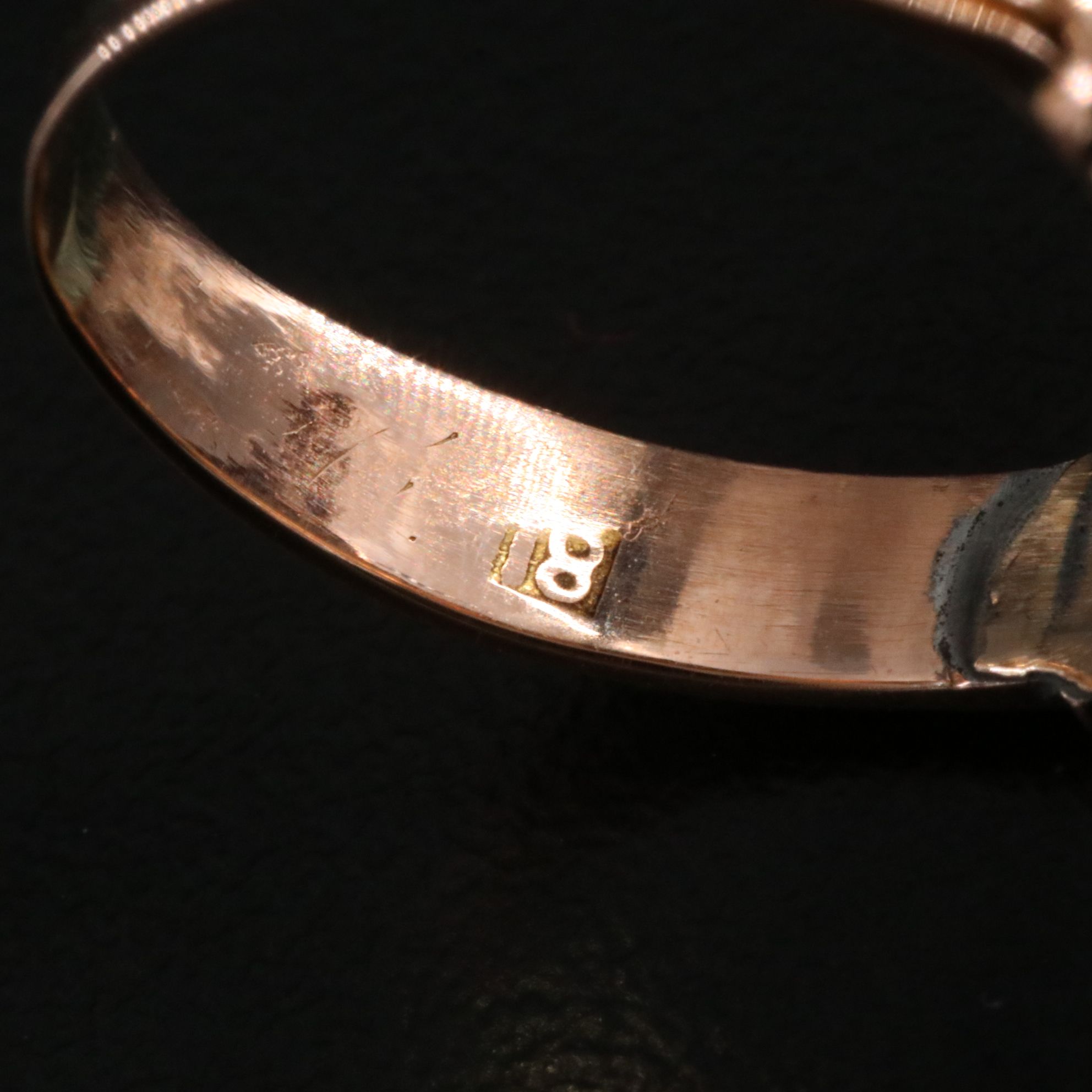 Victorian 14K Rose Gold Onyx and Turquoise Cameo Ring