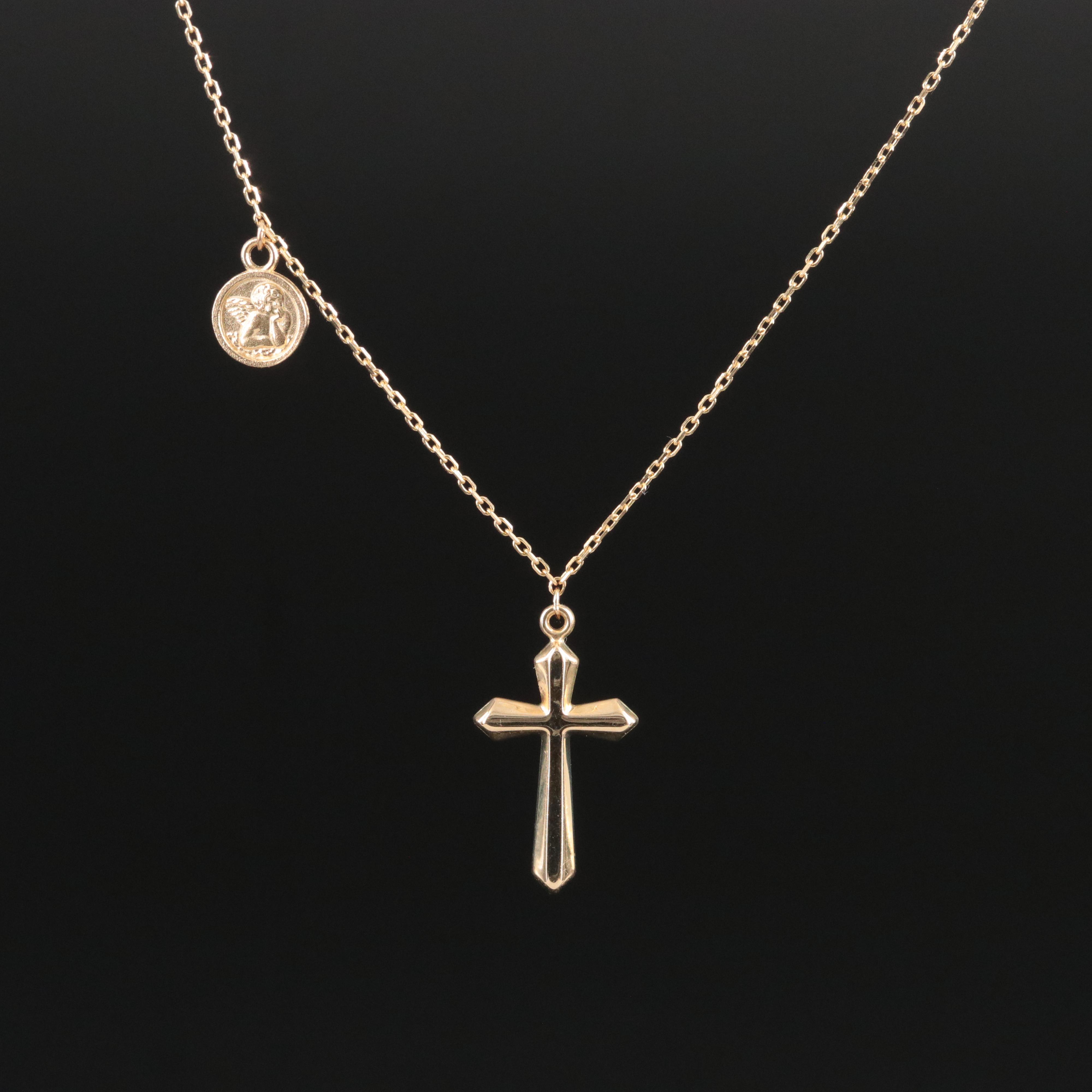 14K Cross Necklace