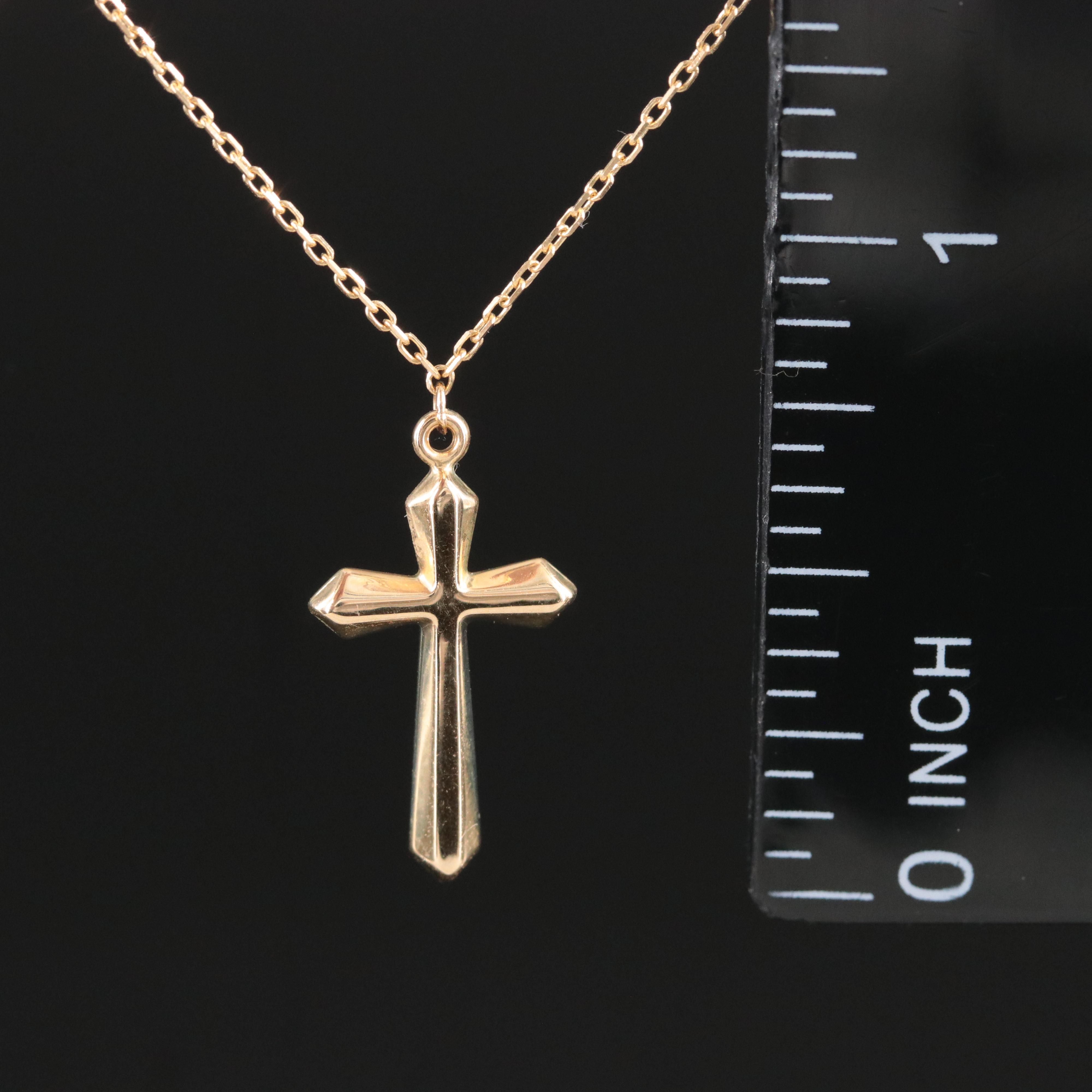 14K Cross Necklace
