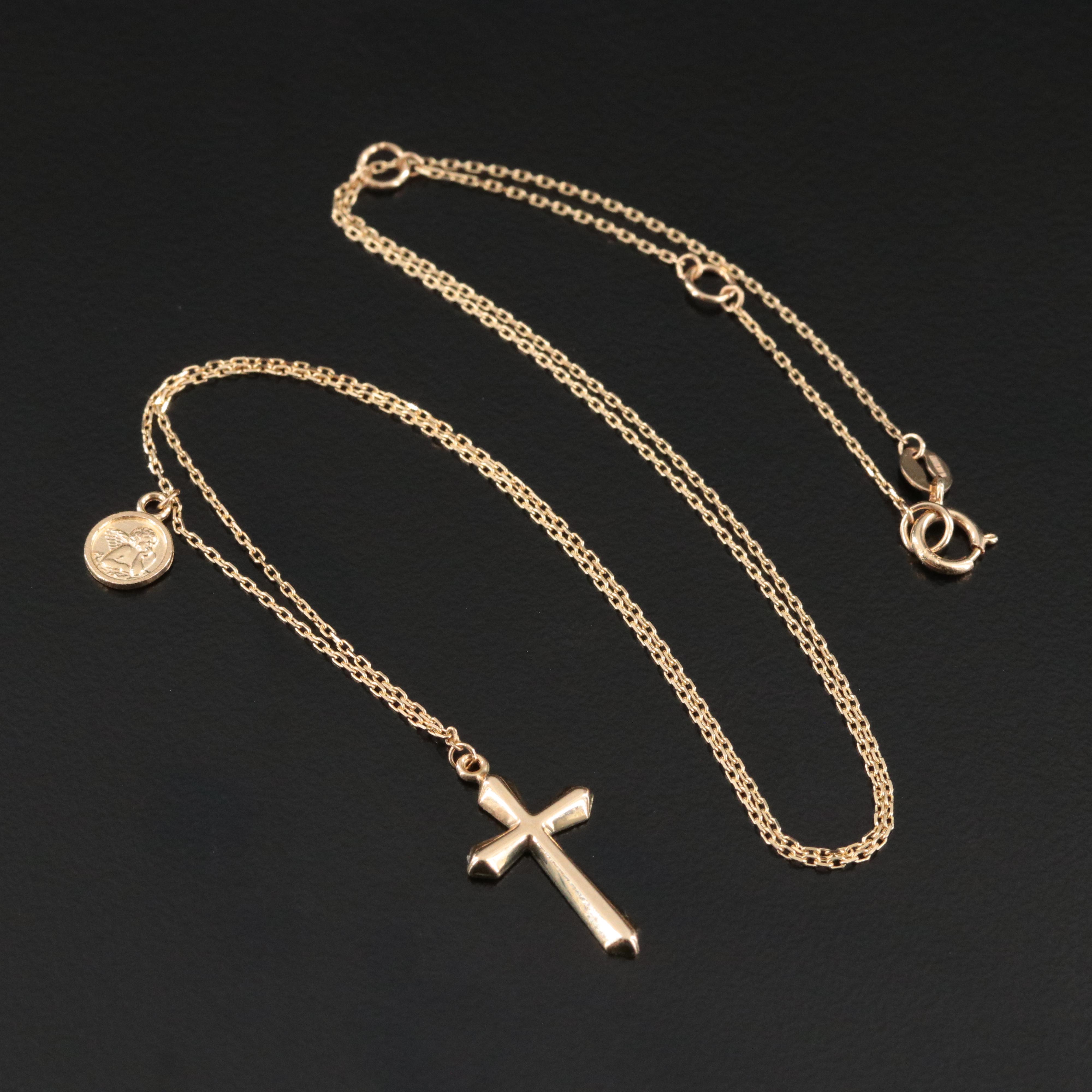 14K Cross Necklace