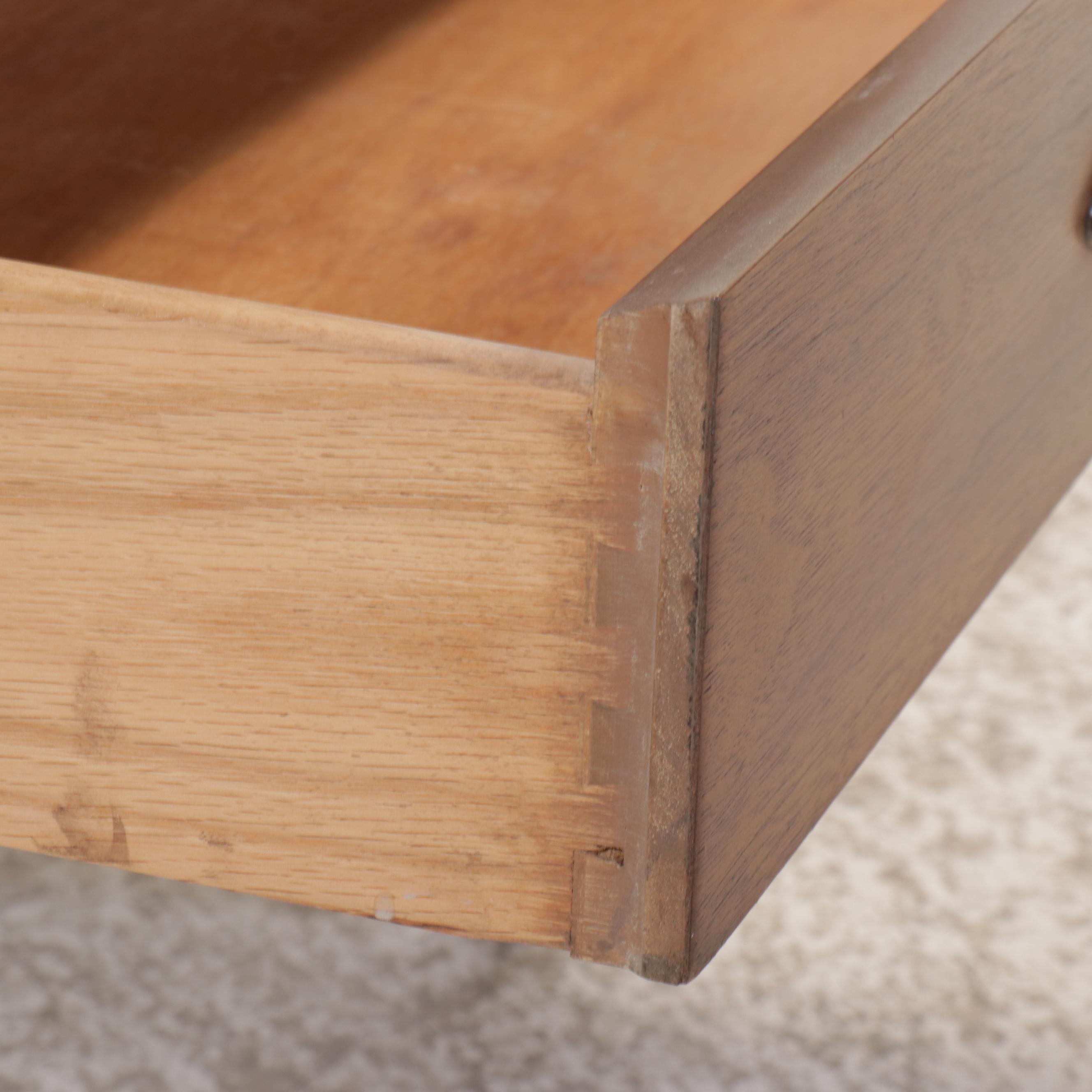 Mid Century Modern Style Walnut Veneer Nightstand