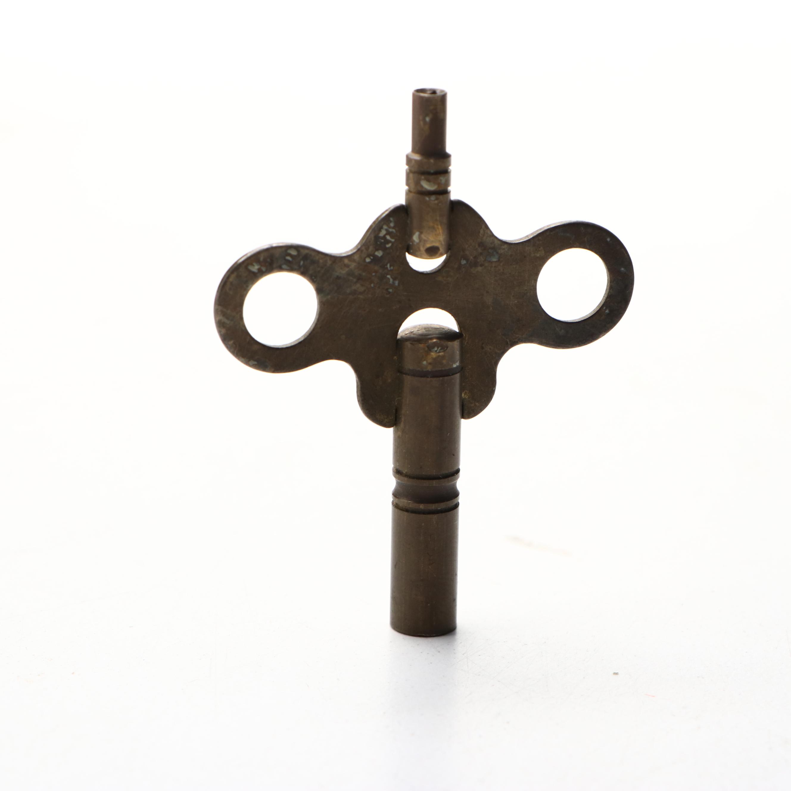 Louis Philippe Style Gilt Metal Figural Mantel Clock on Stone Base