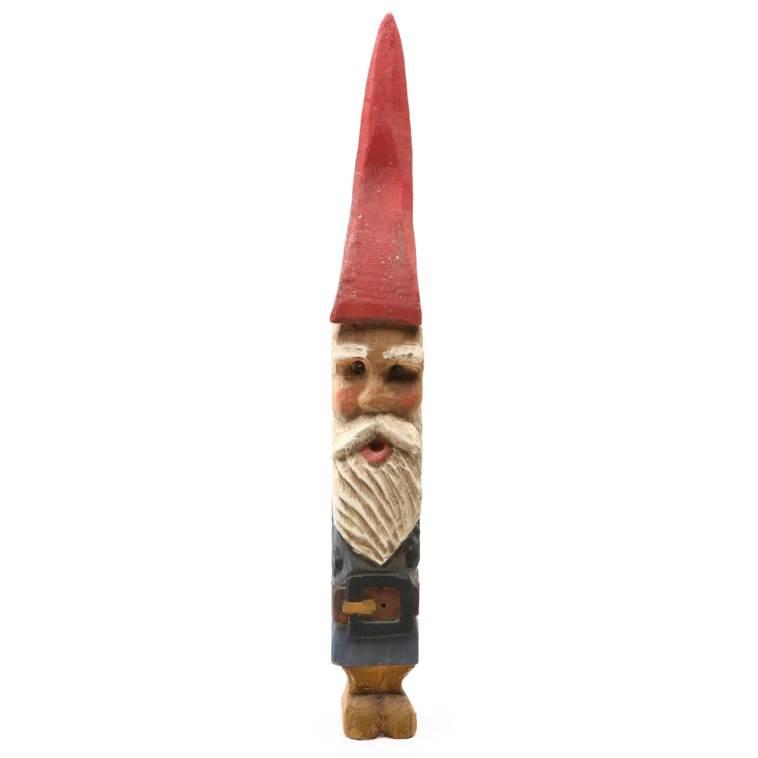 Scandinavian Folk Art Carved Wood Gnome