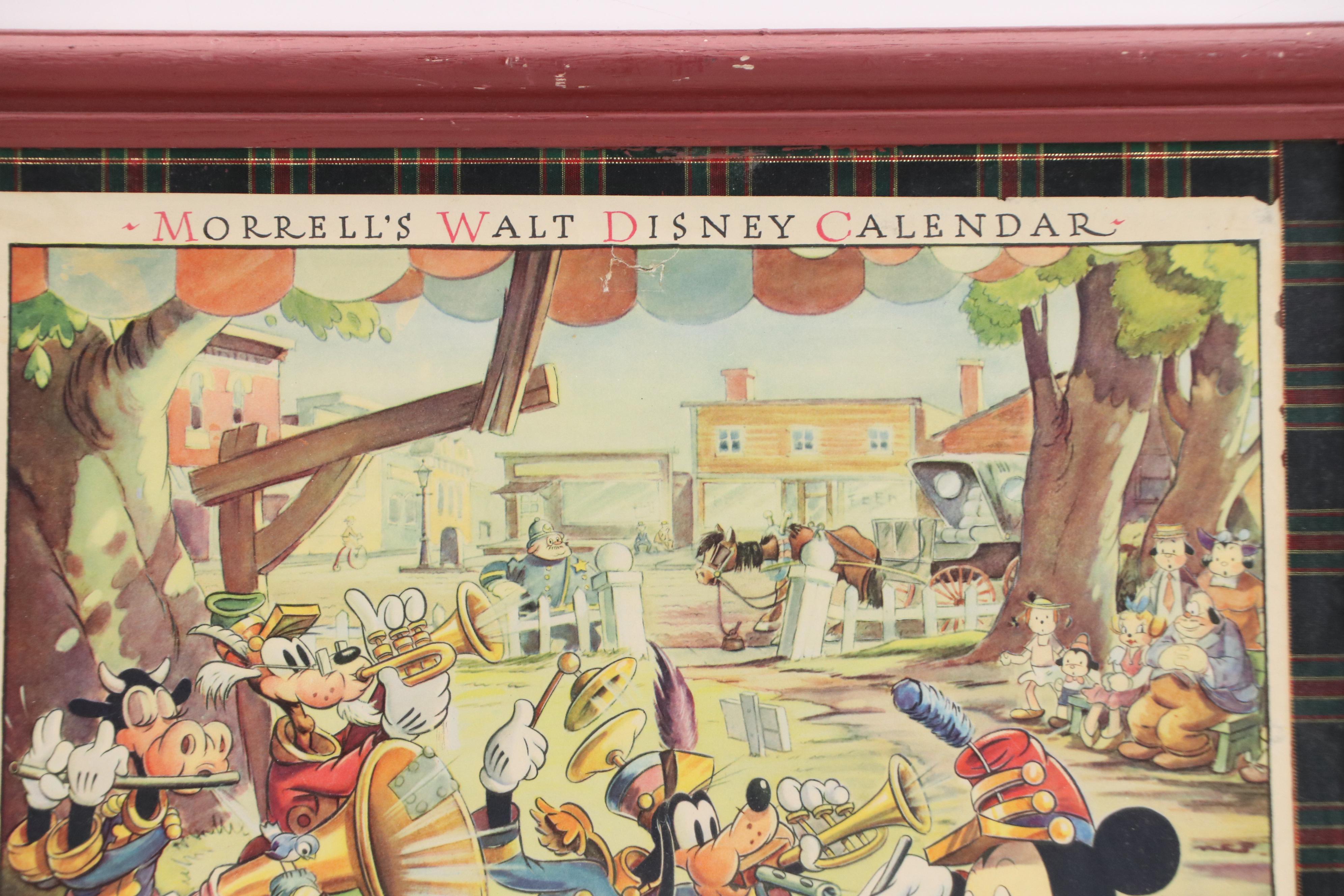 From Morrell's Walt Disney Calendar Offset Lithographs "June" and "August," 1942