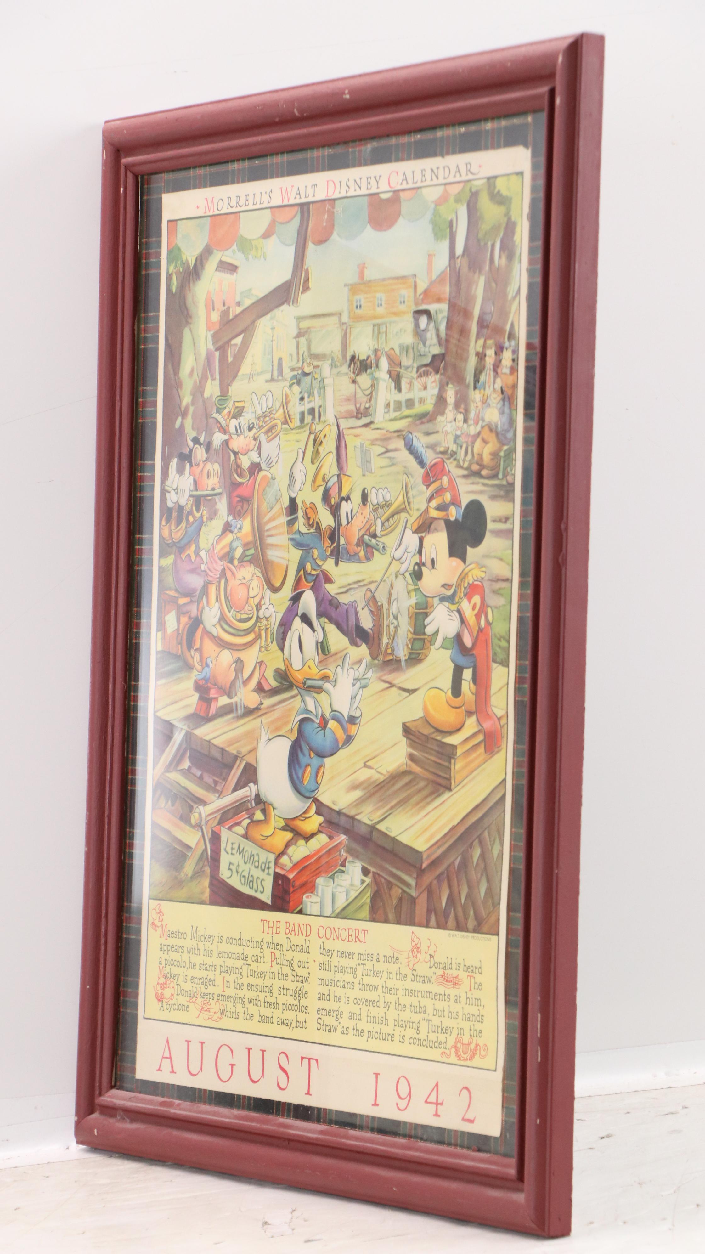 From Morrell's Walt Disney Calendar Offset Lithographs "June" and "August," 1942