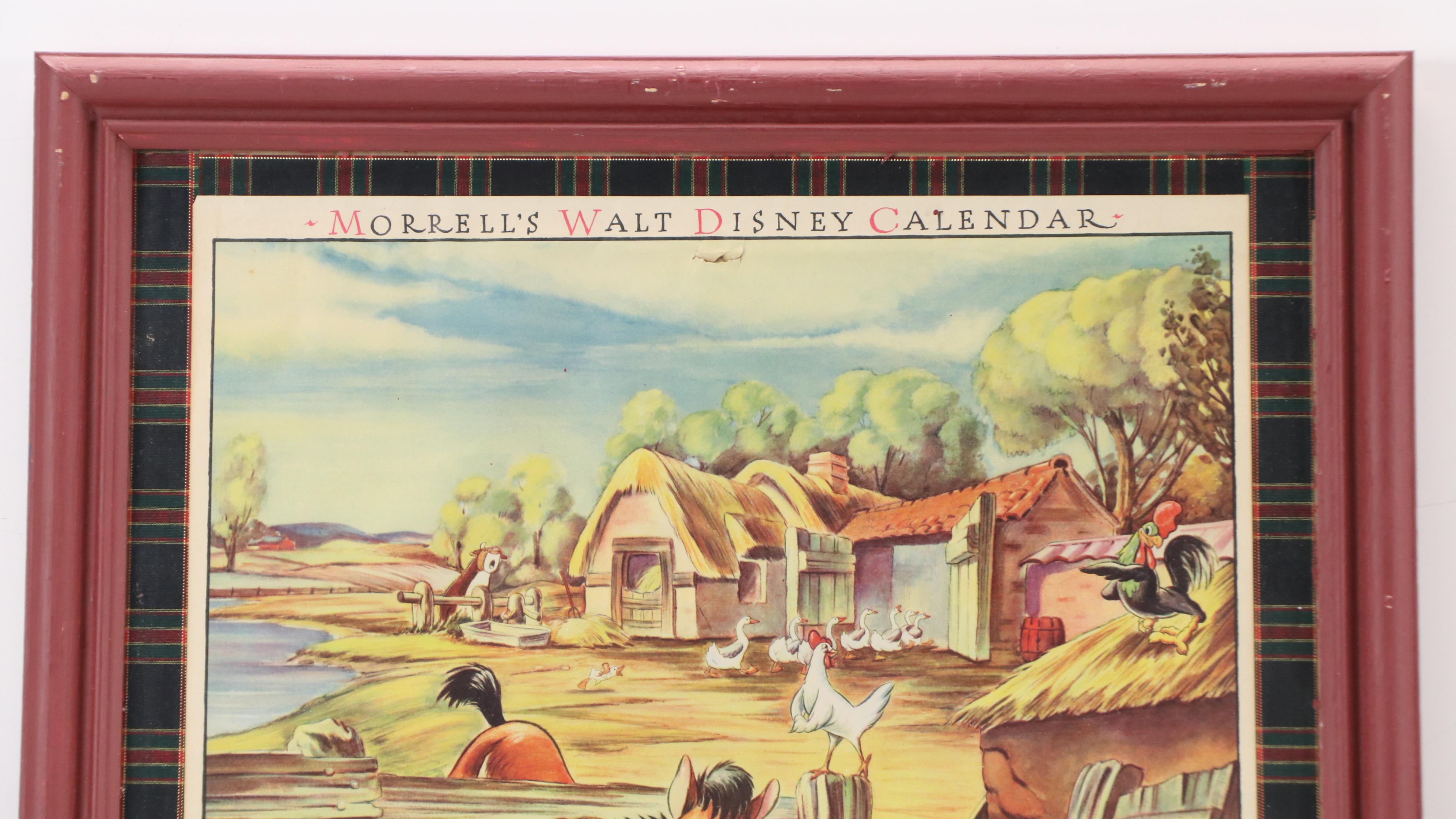 From Morrell's Walt Disney Calendar Offset Lithographs "June" and "August," 1942