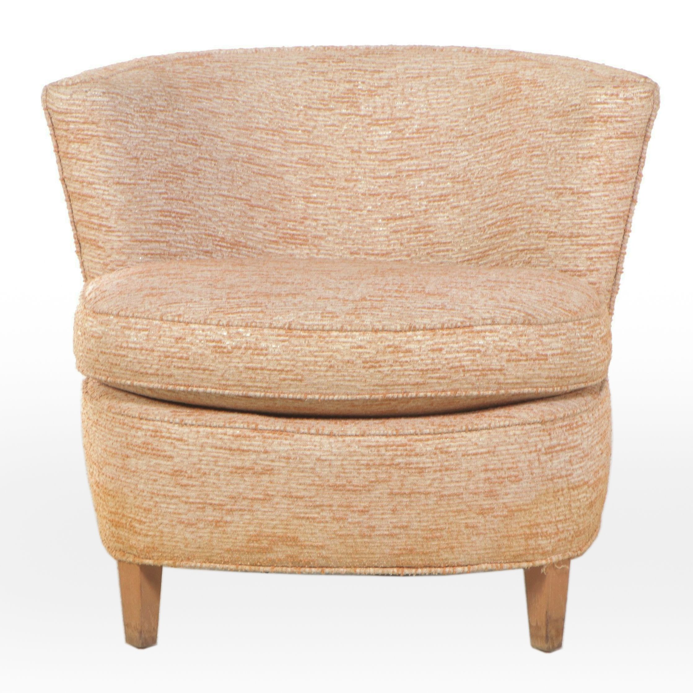 Swenson Mid Century Modern Upholstered Slipper Chair