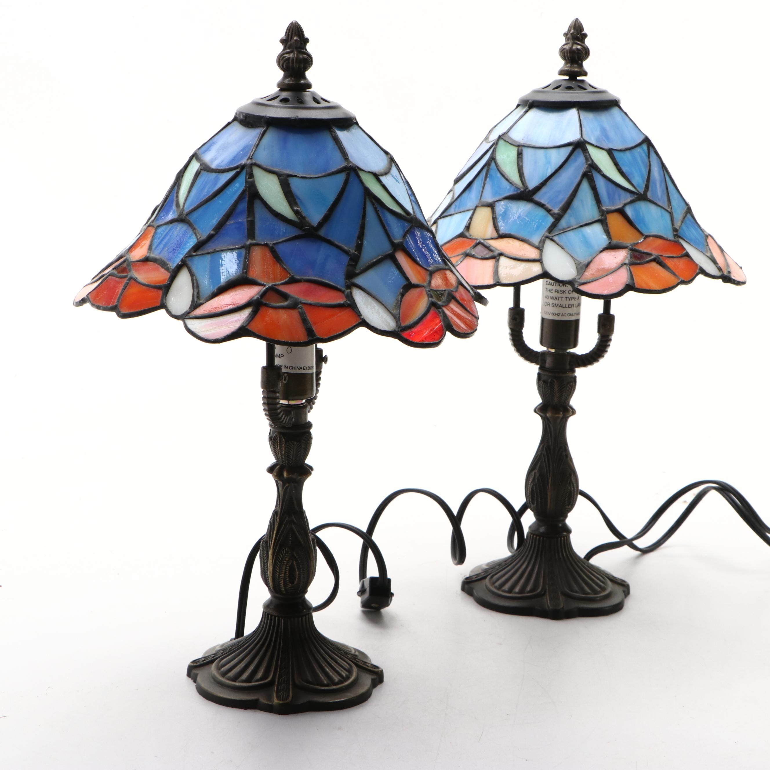 Floral Stained Glass Table Lamps