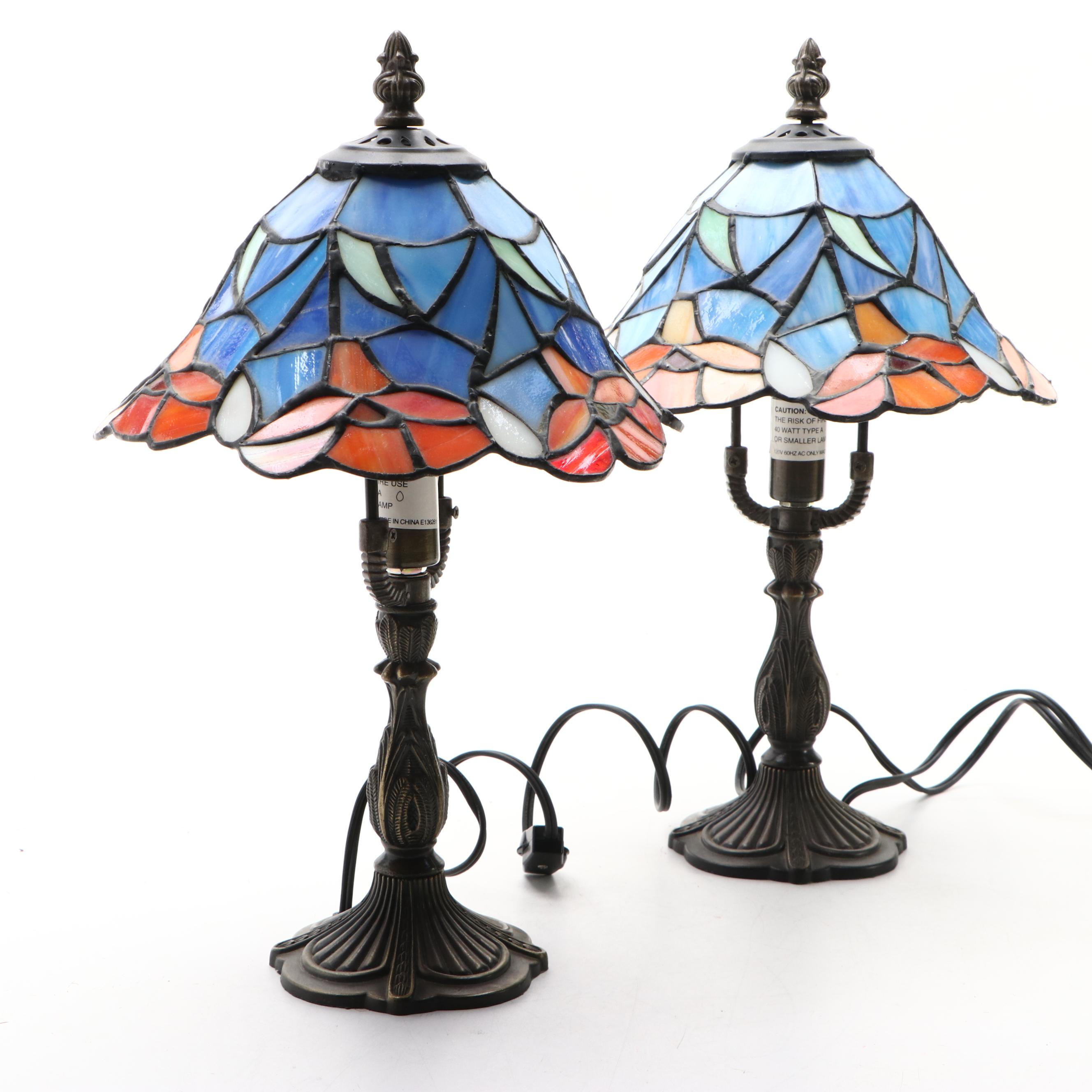 Floral Stained Glass Table Lamps