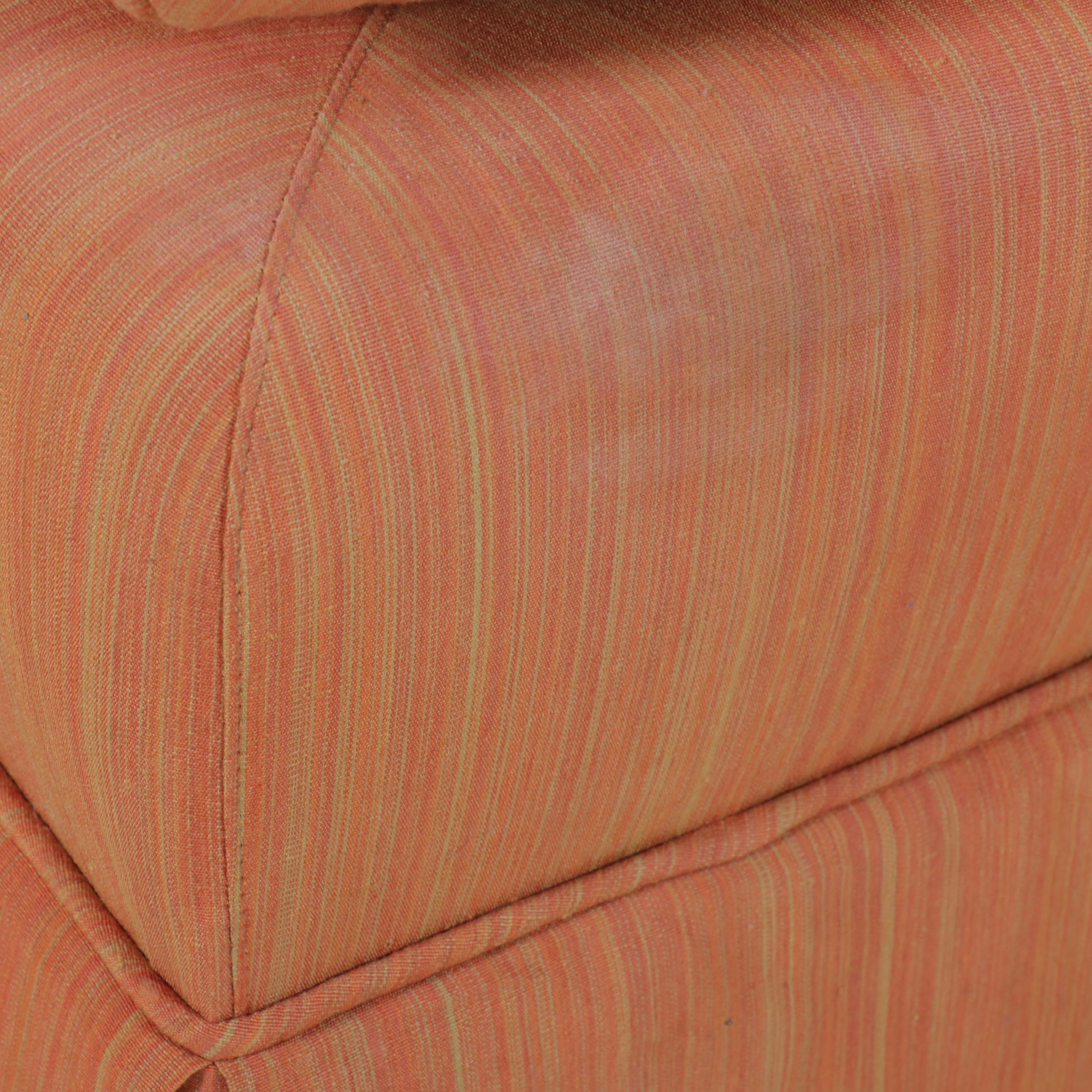 Baker Furniture Striped Orange Lounge Chairs