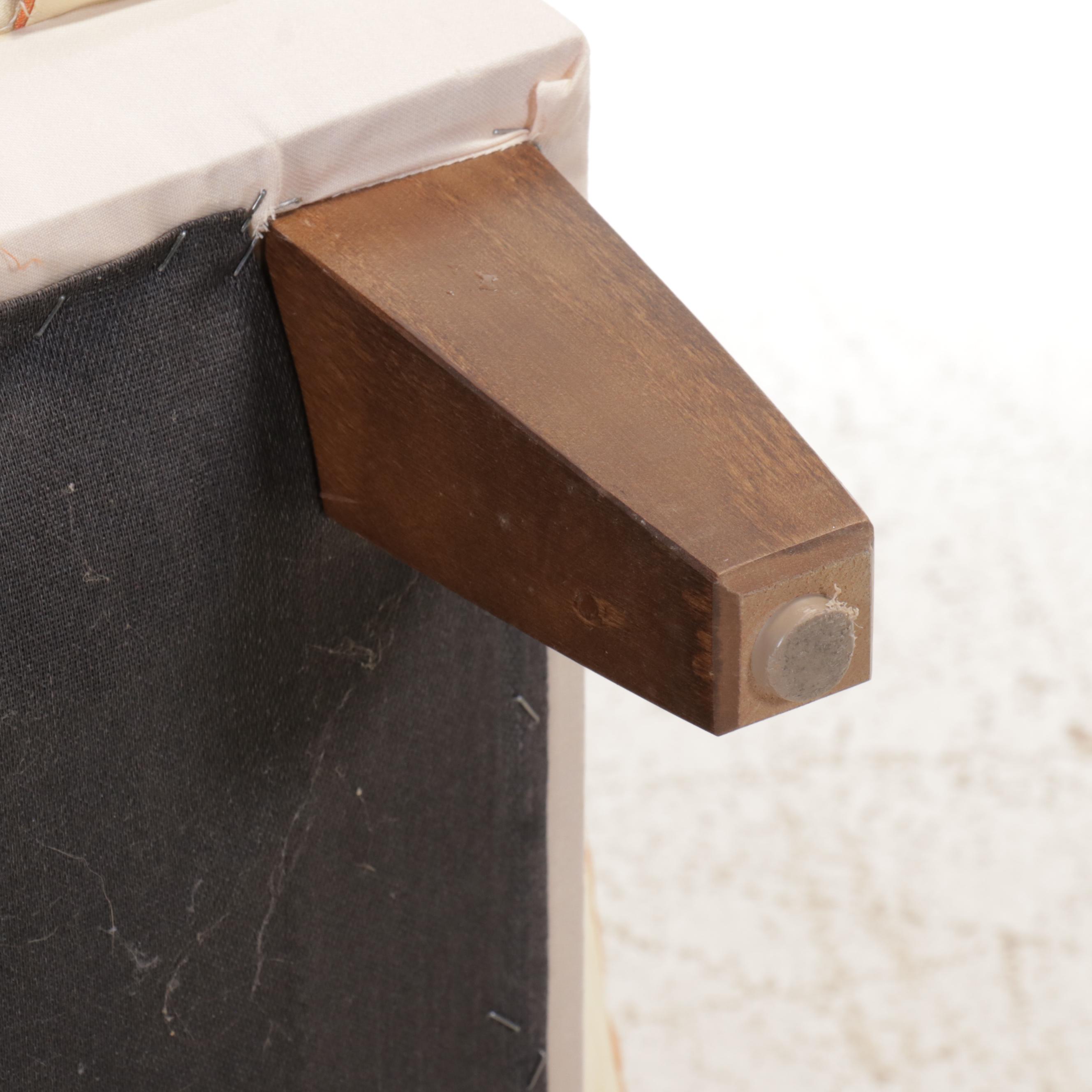 Baker Furniture Striped Orange Lounge Chairs