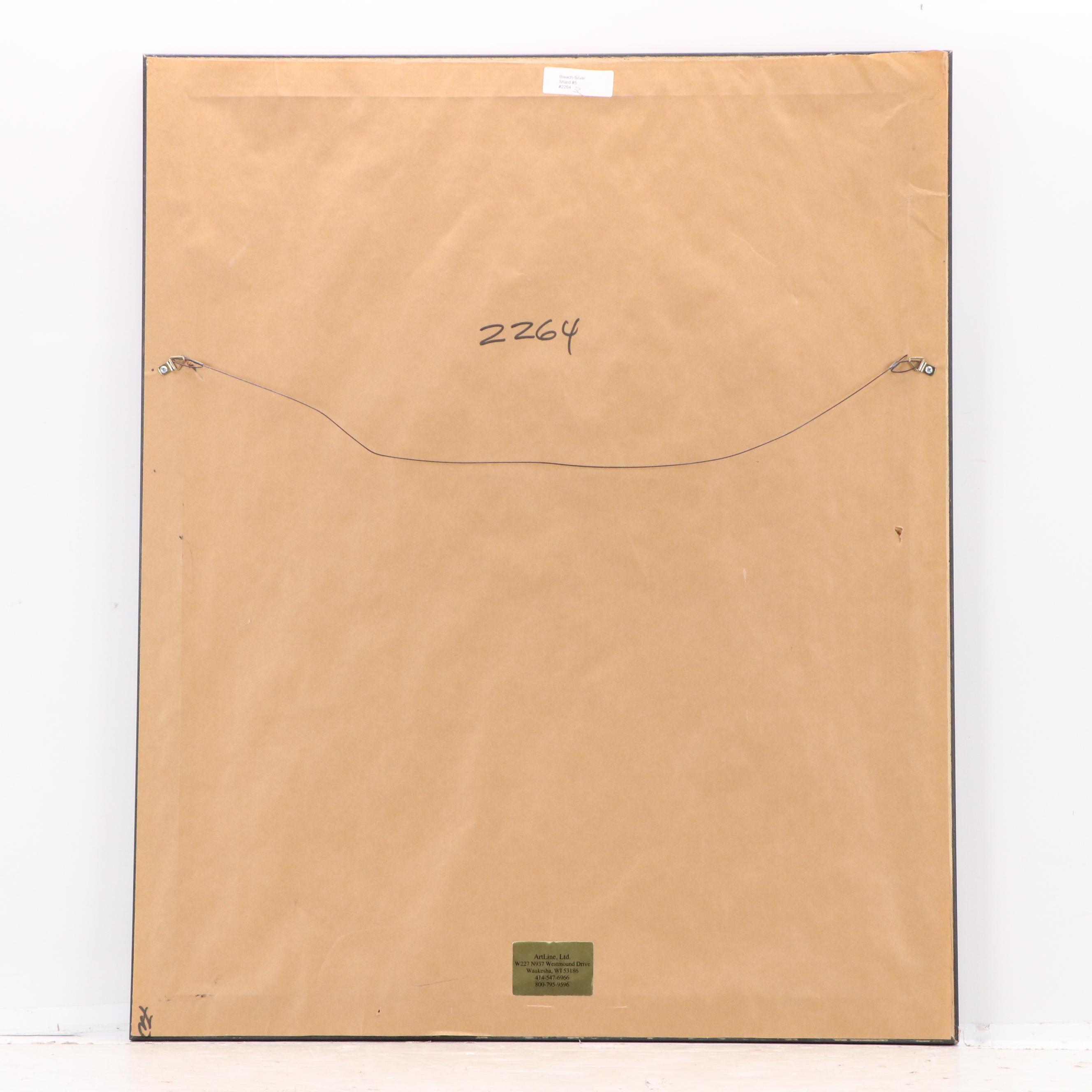 Bruce Bleach Mixed Media Collage "Silver Shard #5"