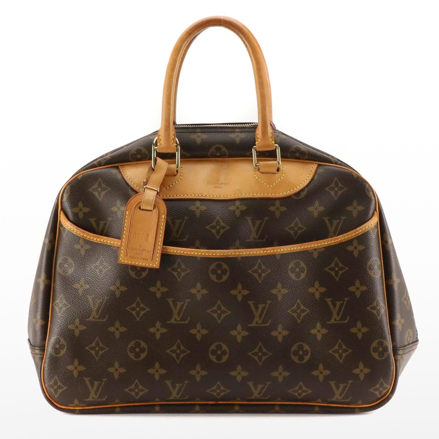 Louis Vuitton Deauville Handbag in Monogram Canvas and Vachetta Leather