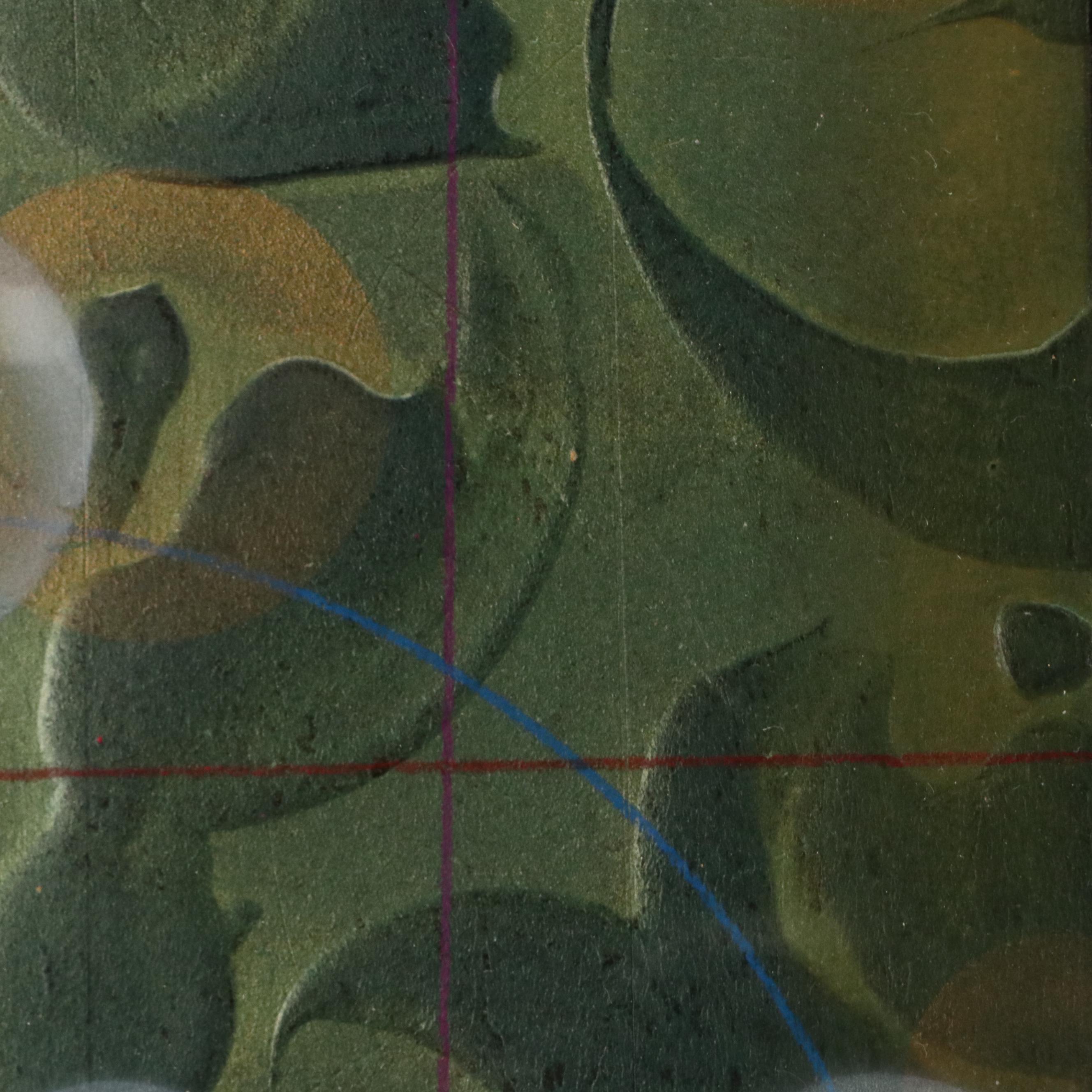 Mixed Media Composition "Niwa #349," 21st Century