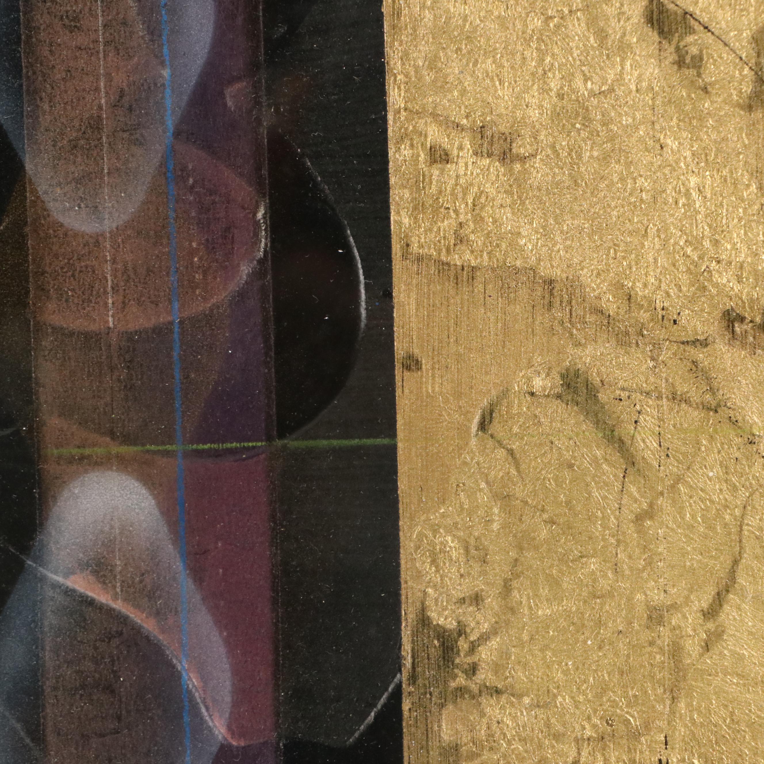 Mixed Media Composition "Niwa #349," 21st Century