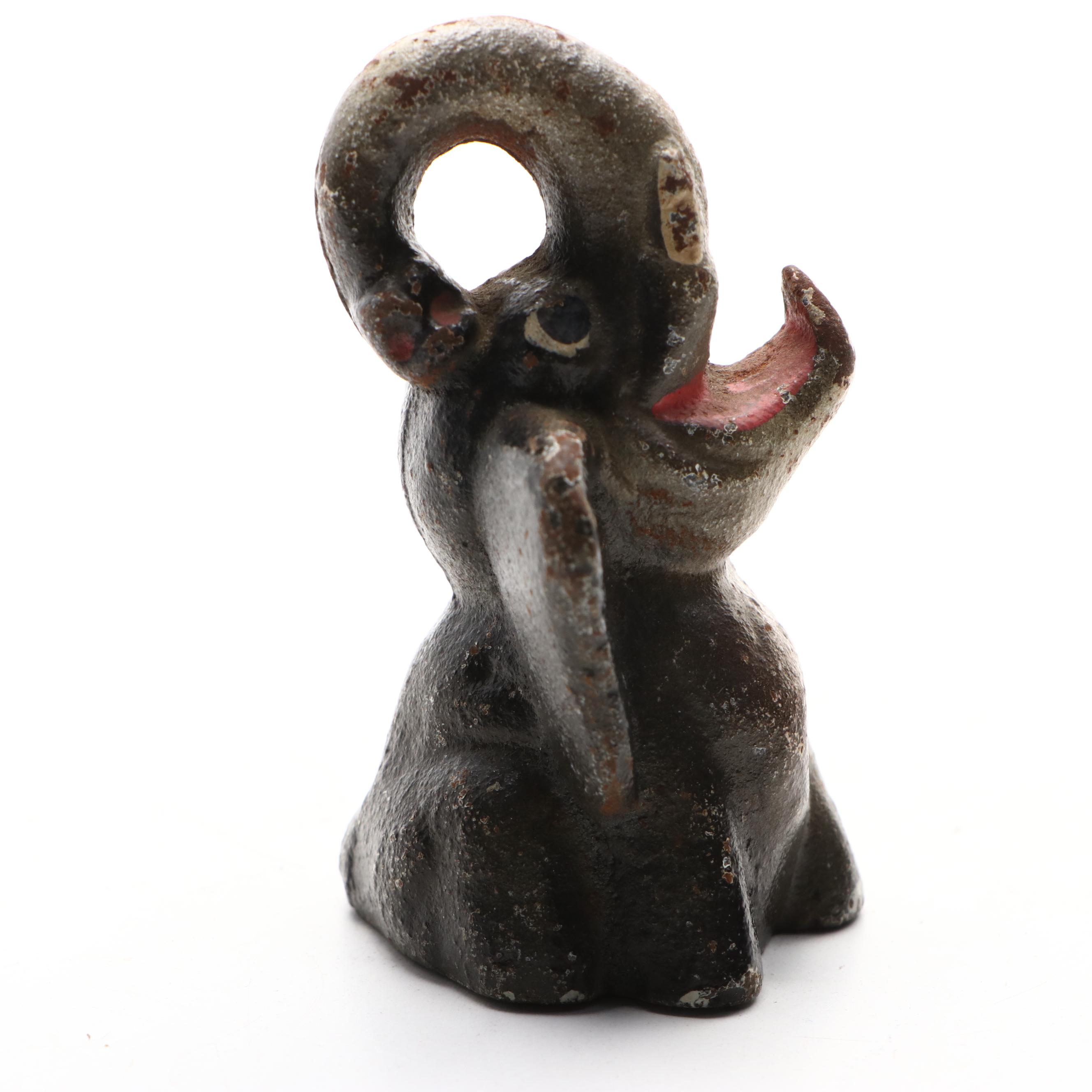 Painted Cast Iron Elephant, Birds and Donkey Bottle Openers, Mid-20th Century