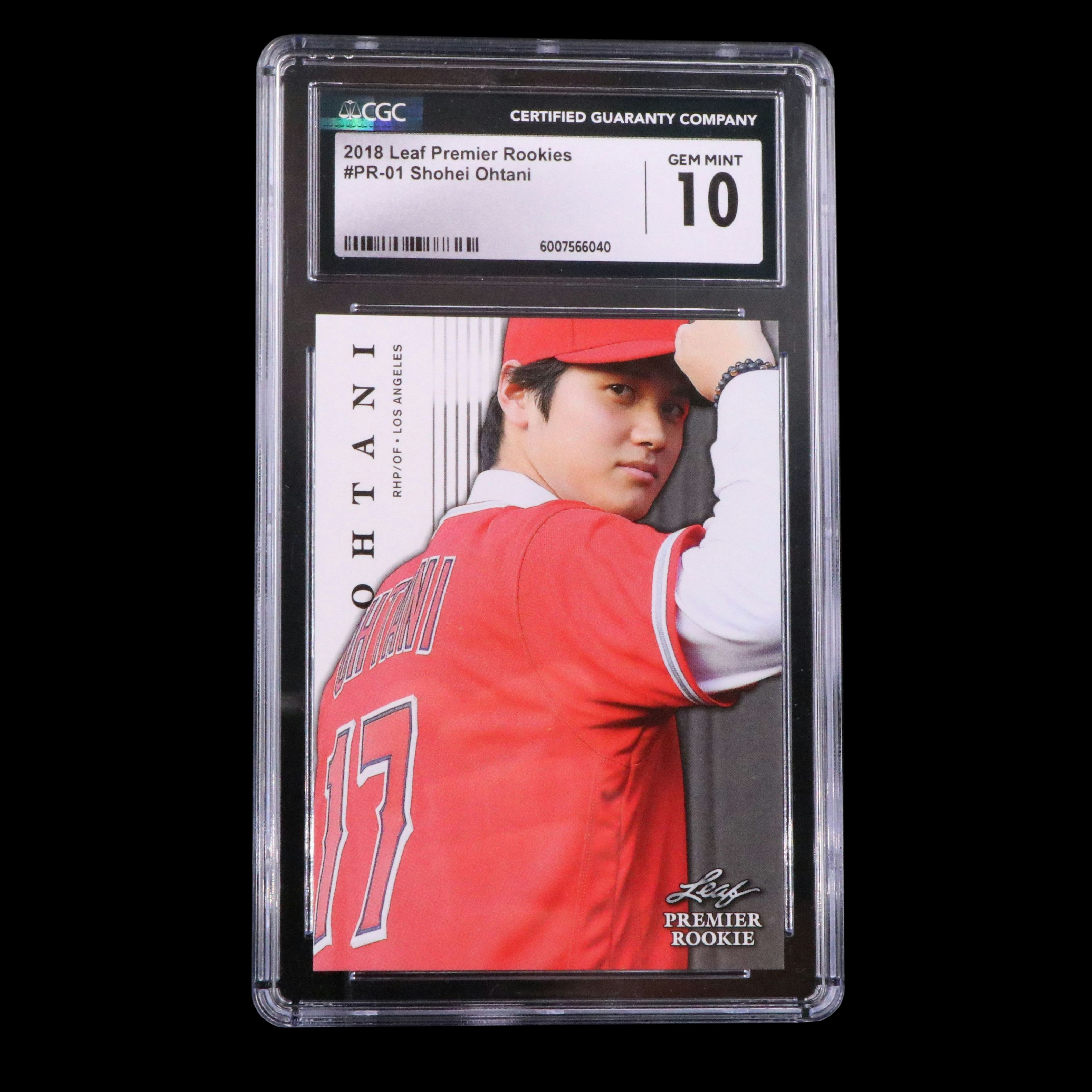 2018 Leaf Shohei Ohtani Premier Rookies Baseball Card Graded CGC 10