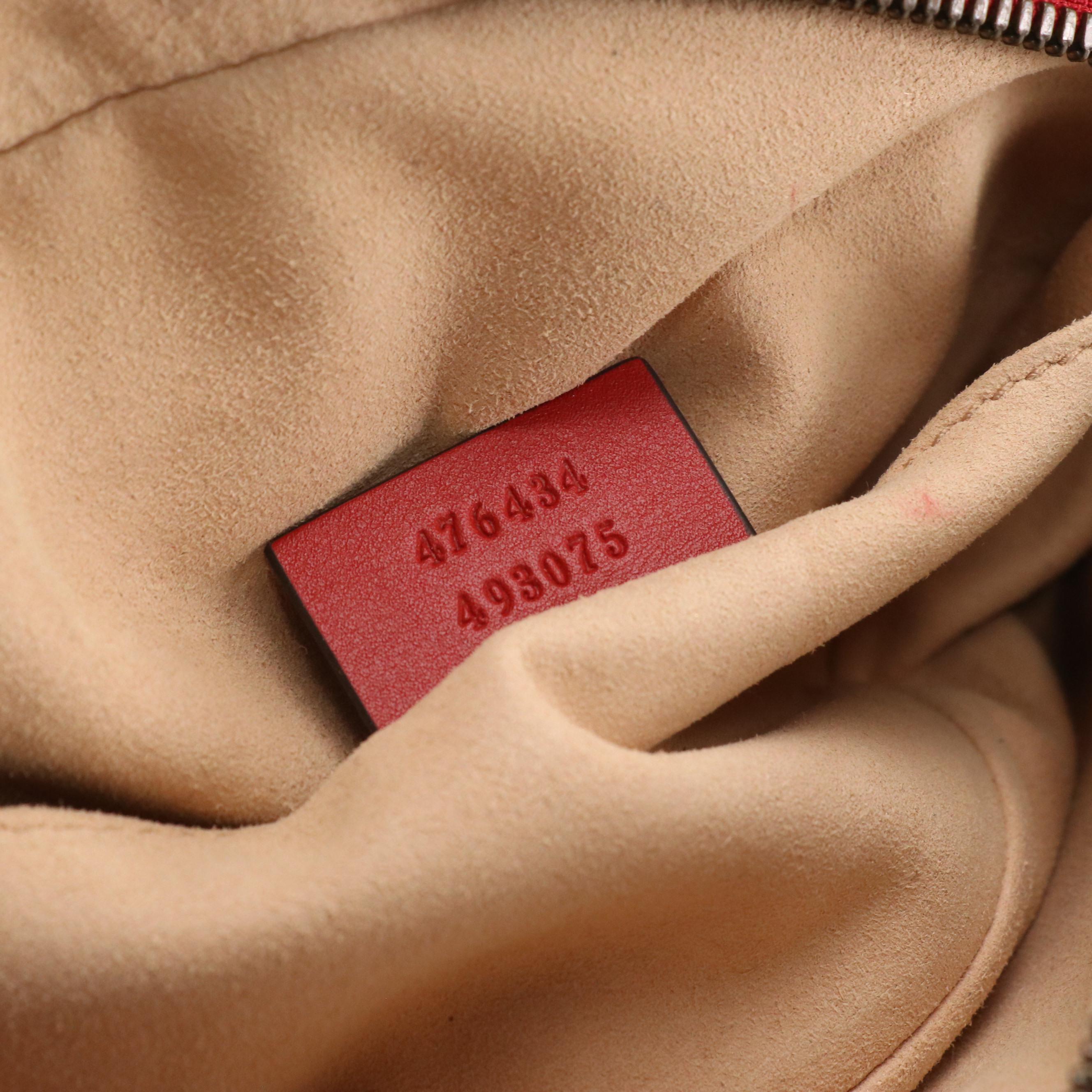 Gucci GG Marmont Belt Bag in Red Chevron Matelassé Leather