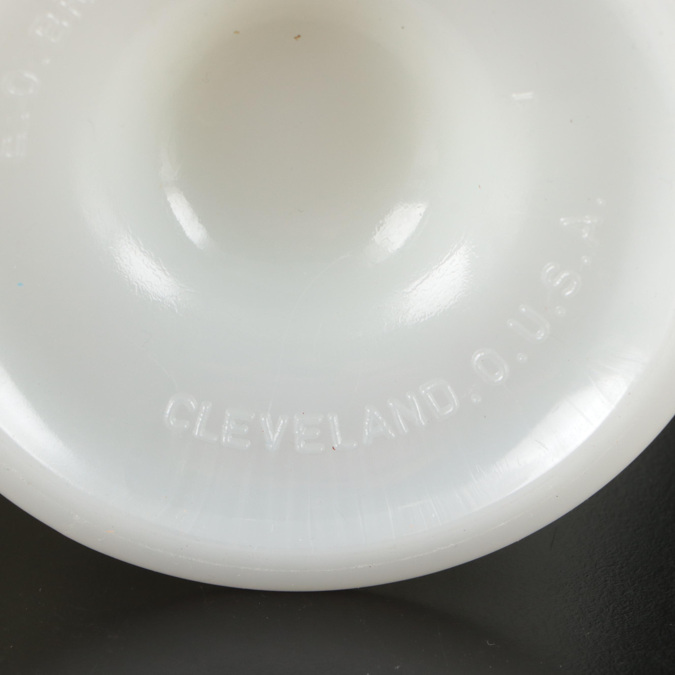 Vintage Milk Glass Vases and Chalice Bowl, Mid to Late 20th Century