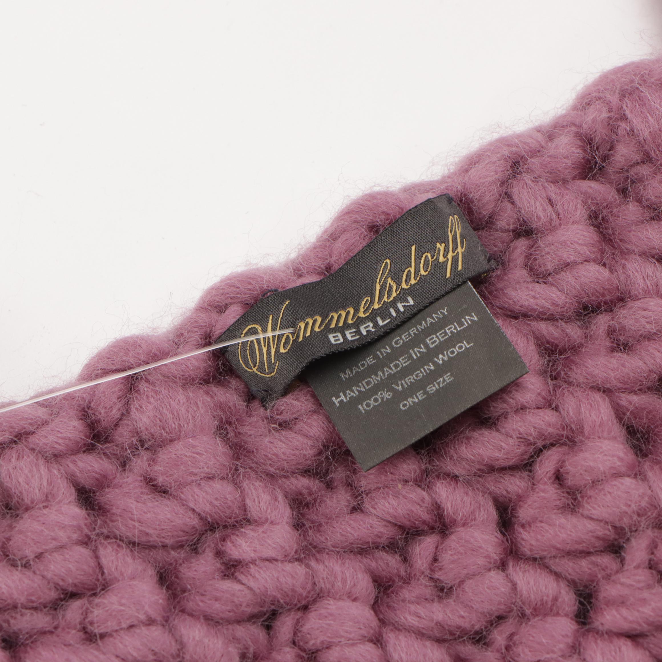 Wommelsdorff Chunky Knit Wool Scarves, With Tags