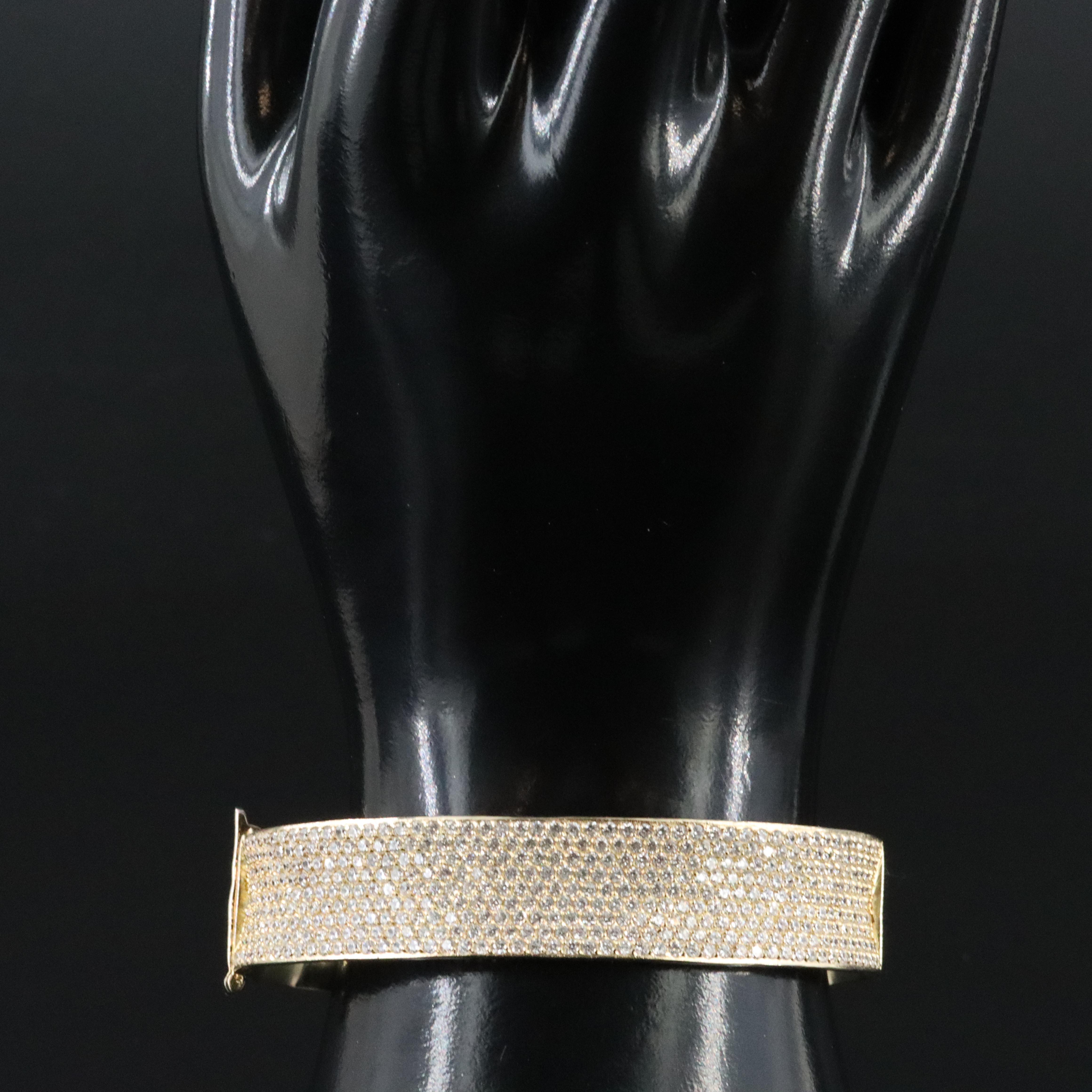 Sterling White Topaz Concave Bracelet