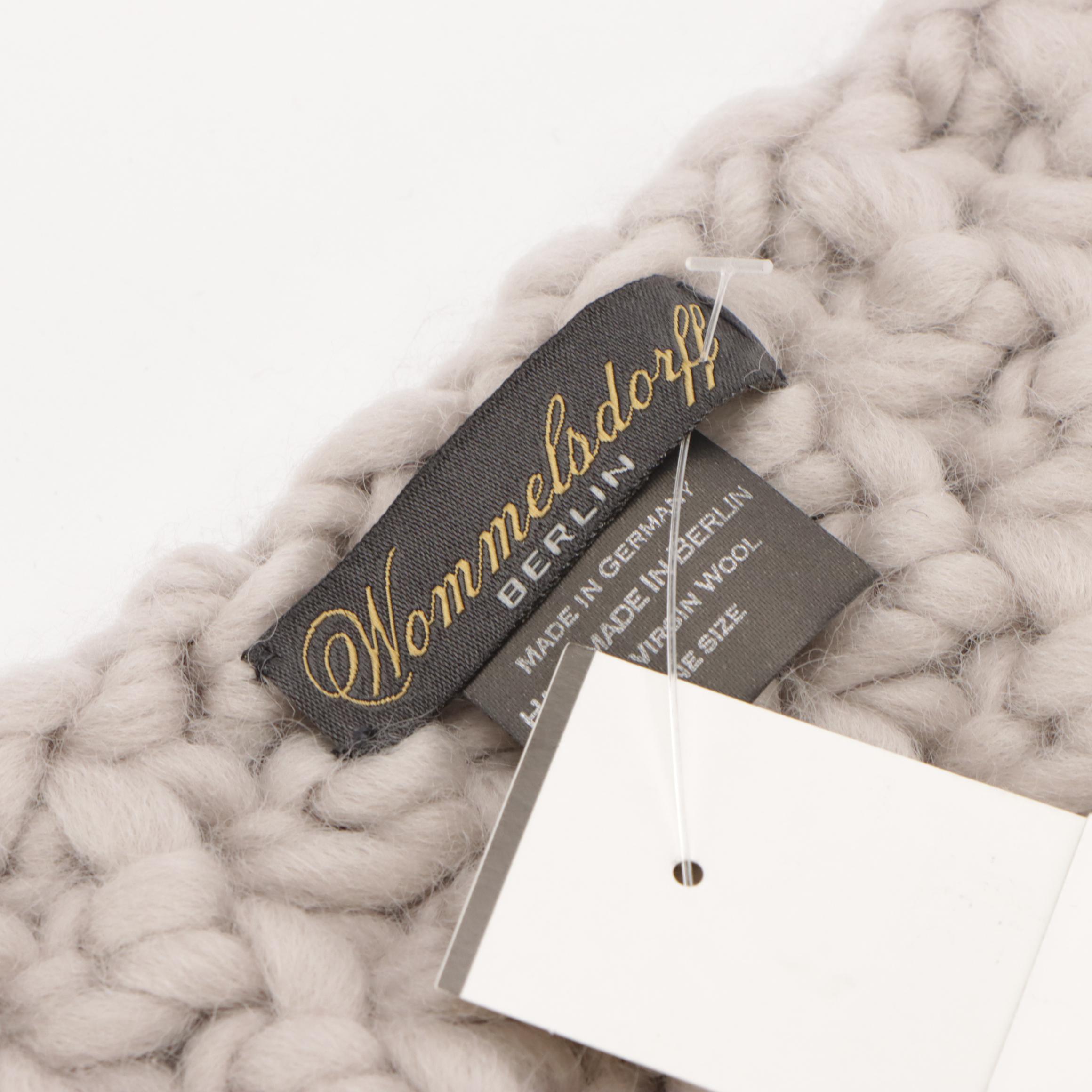 Wommelsdorff Chunky Knit Wool Scarves, With Tags