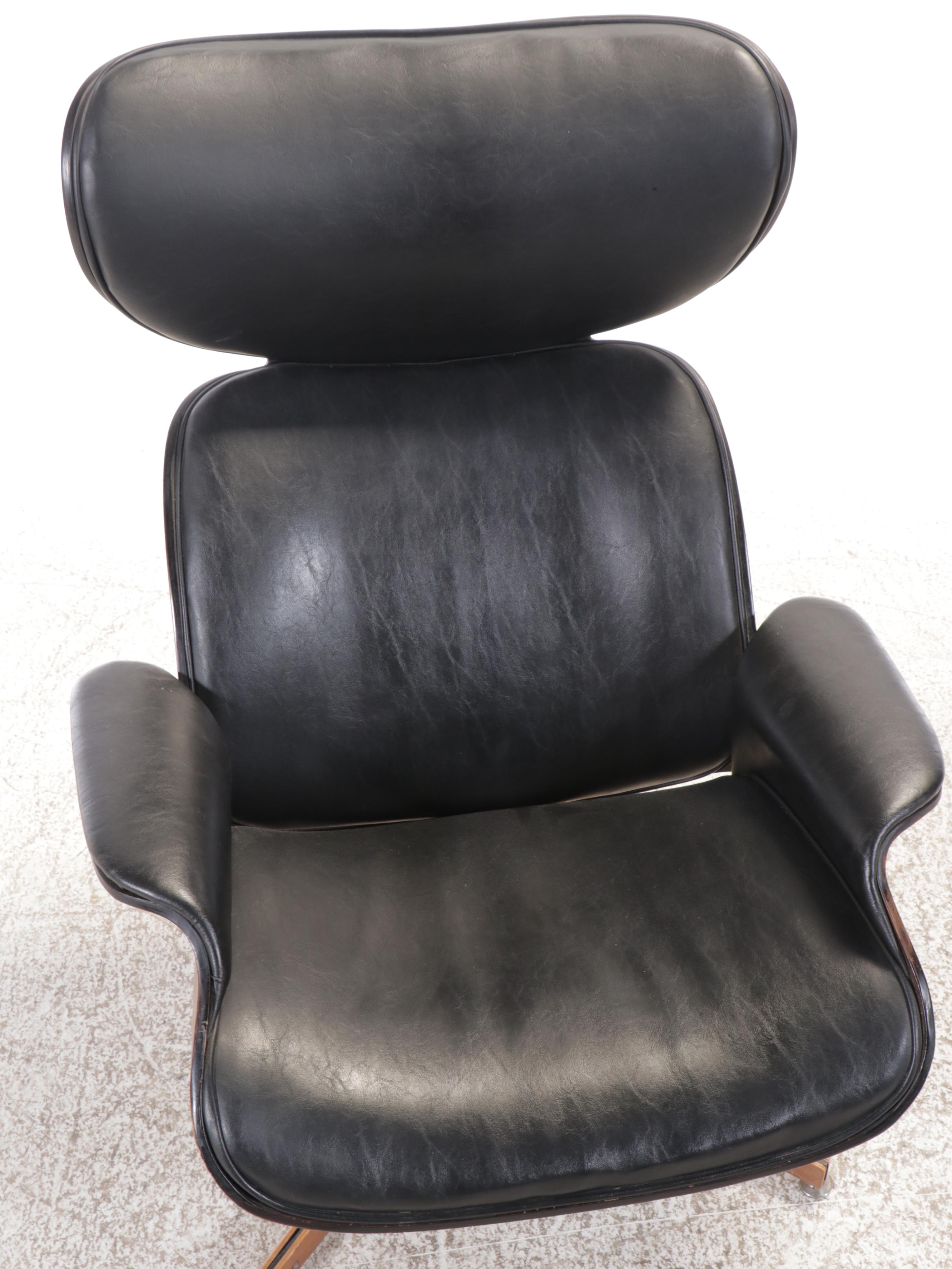 Plycraft Inc. Modern Armchair with Ottoman Designed by George Mulhauser