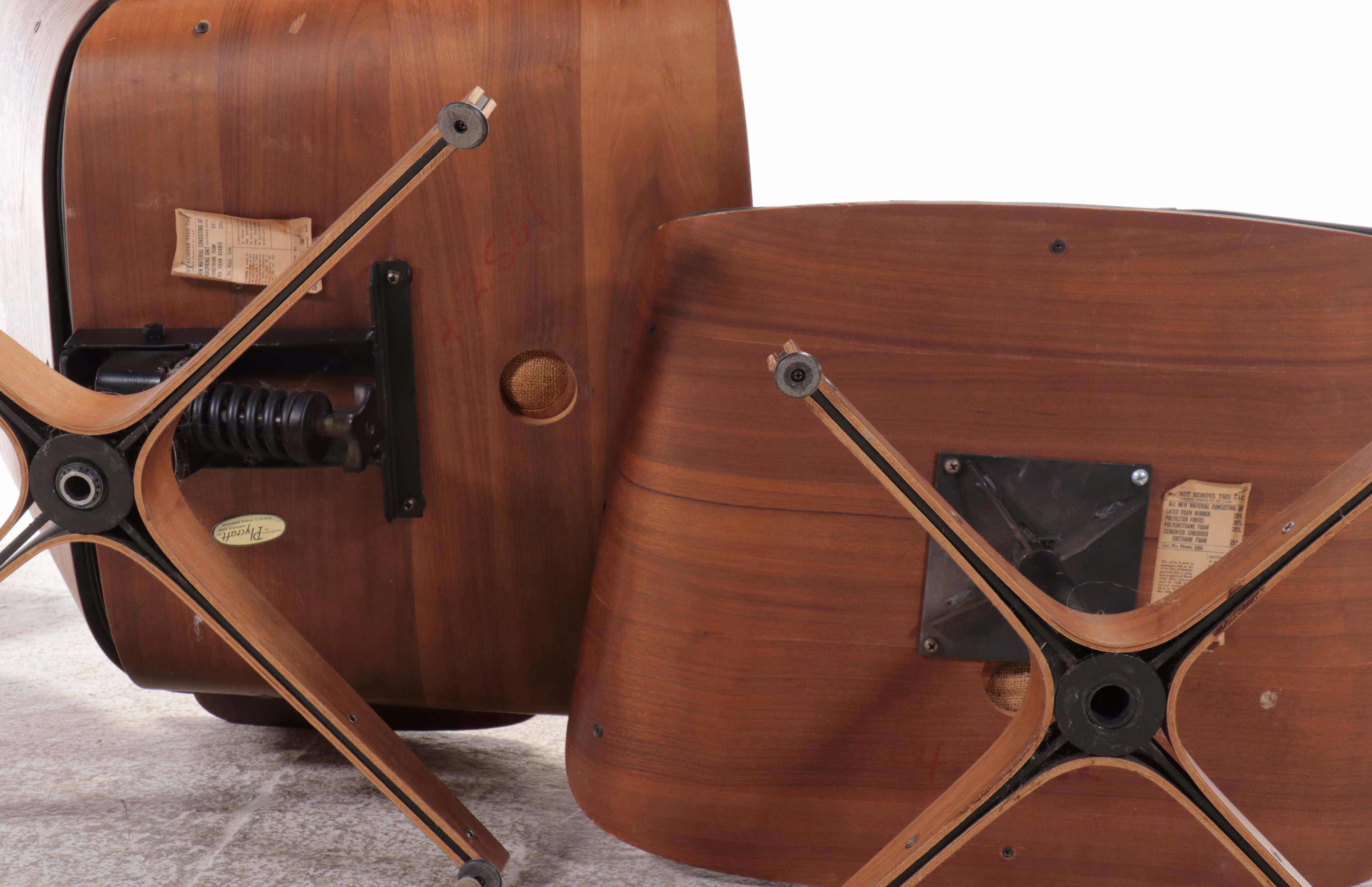 Plycraft Inc. Modern Armchair with Ottoman Designed by George Mulhauser