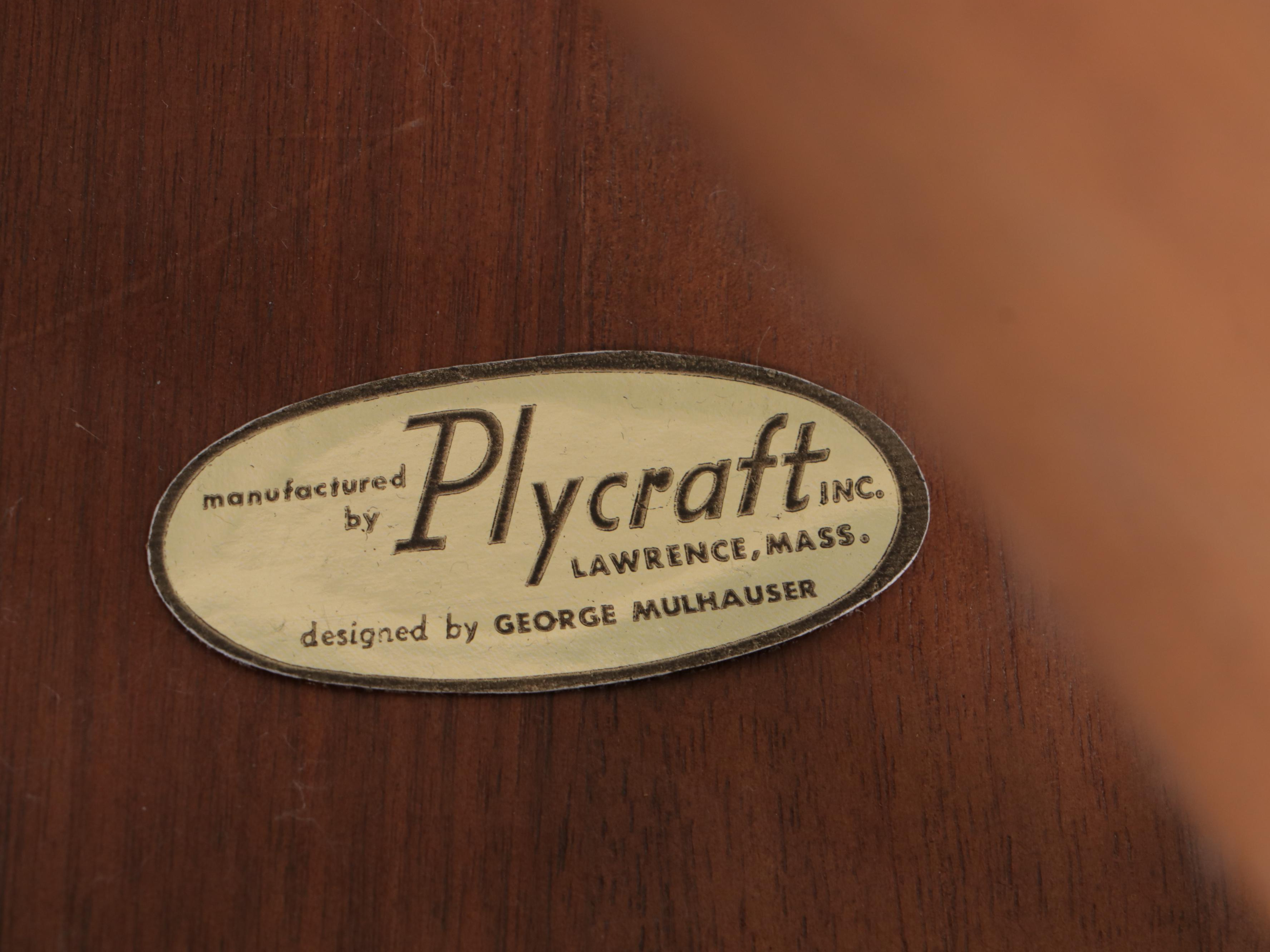 Plycraft Inc. Modern Armchair with Ottoman Designed by George Mulhauser