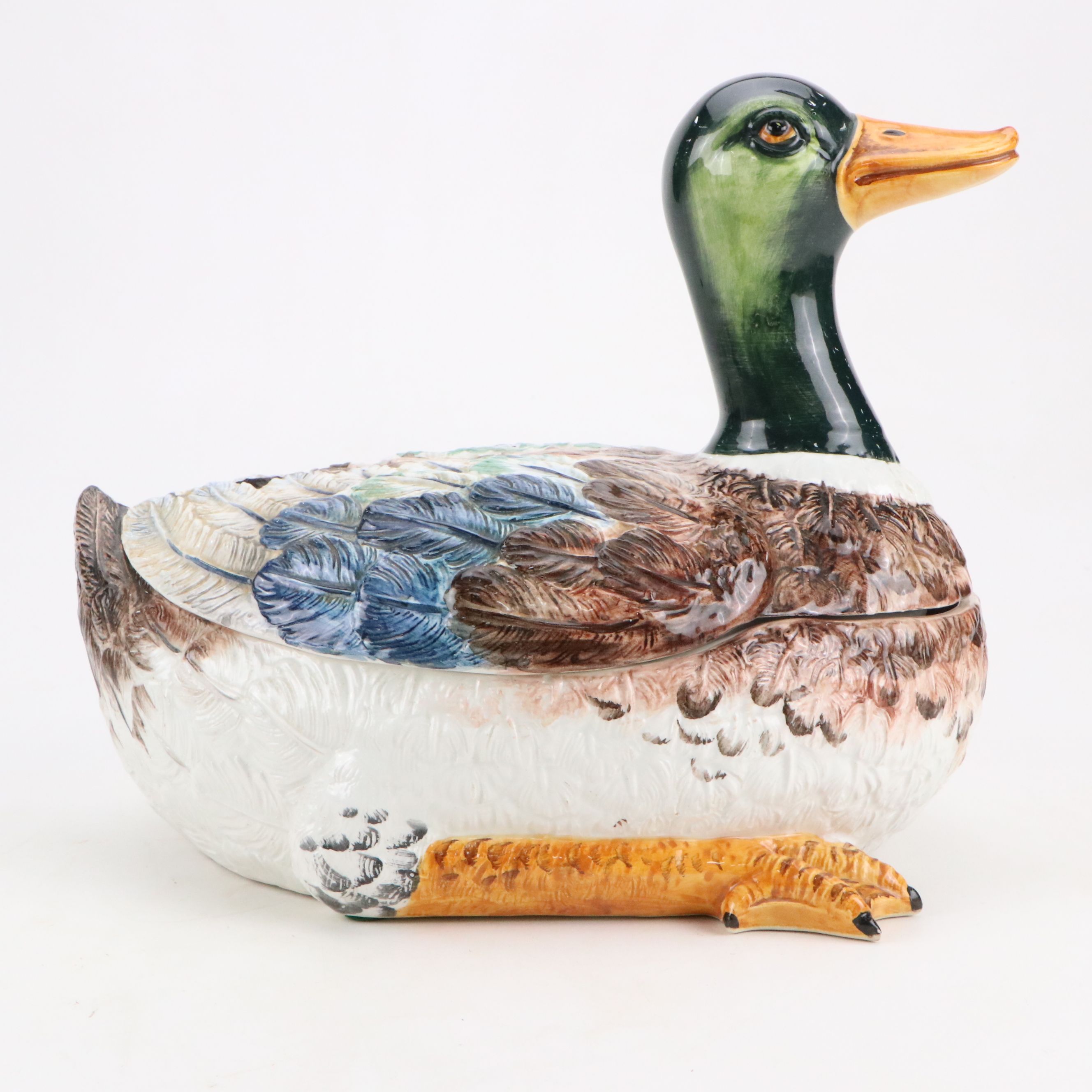 Ceramic Duck-Shaped Tureen, Mid to Late 20th Century