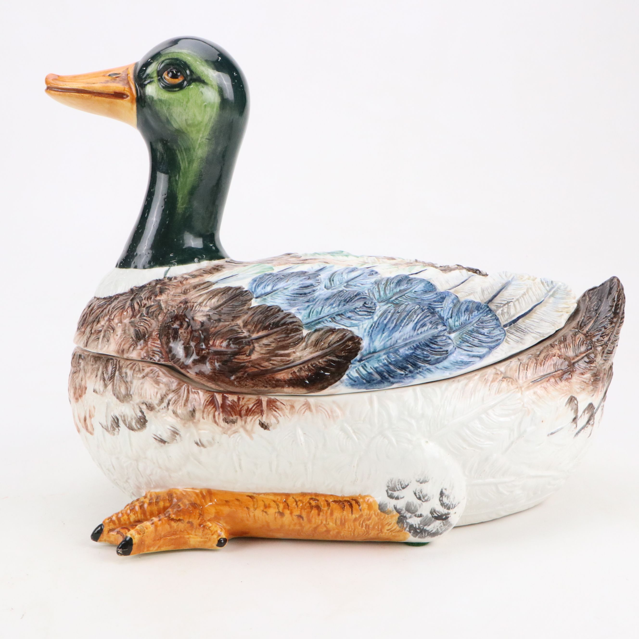Ceramic Duck-Shaped Tureen, Mid to Late 20th Century