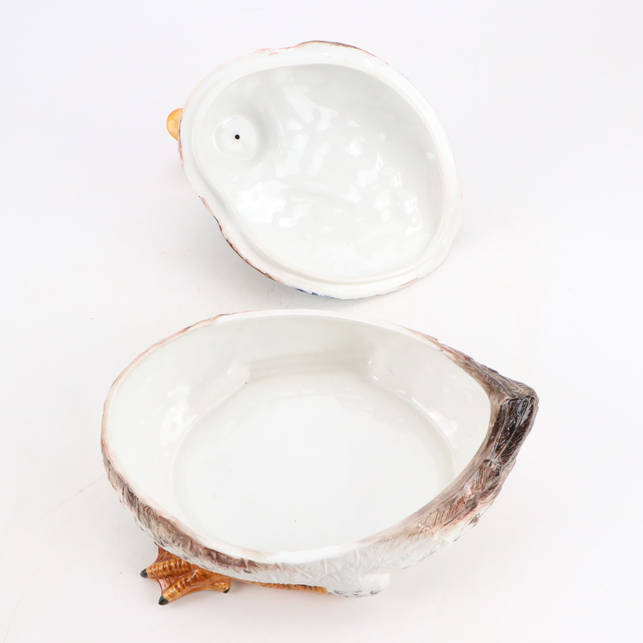 Ceramic Duck-Shaped Tureen, Mid to Late 20th Century