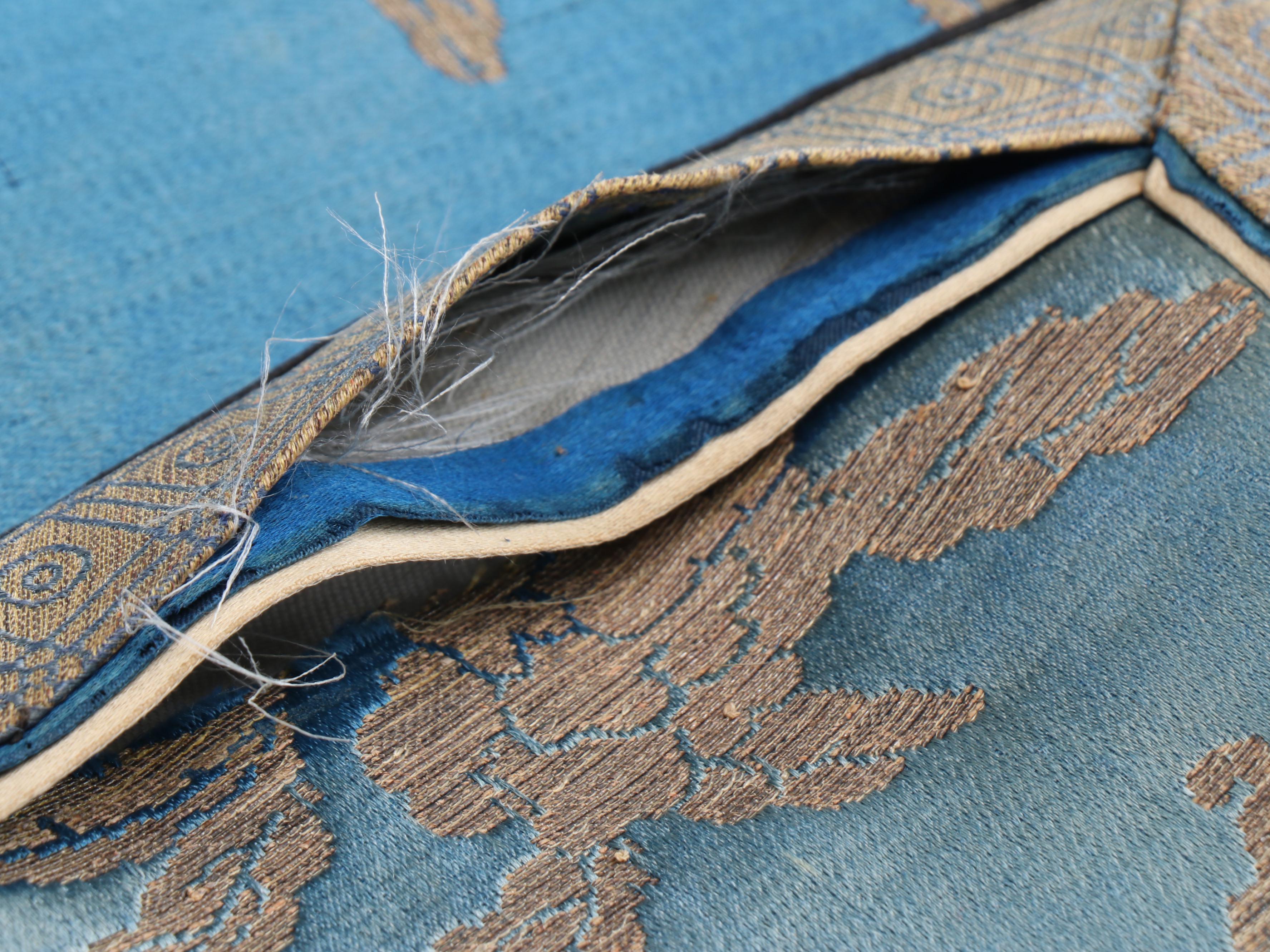 Antique Women's Chinese Silk Jacquard Summer Robe, Qing Dynasty Period