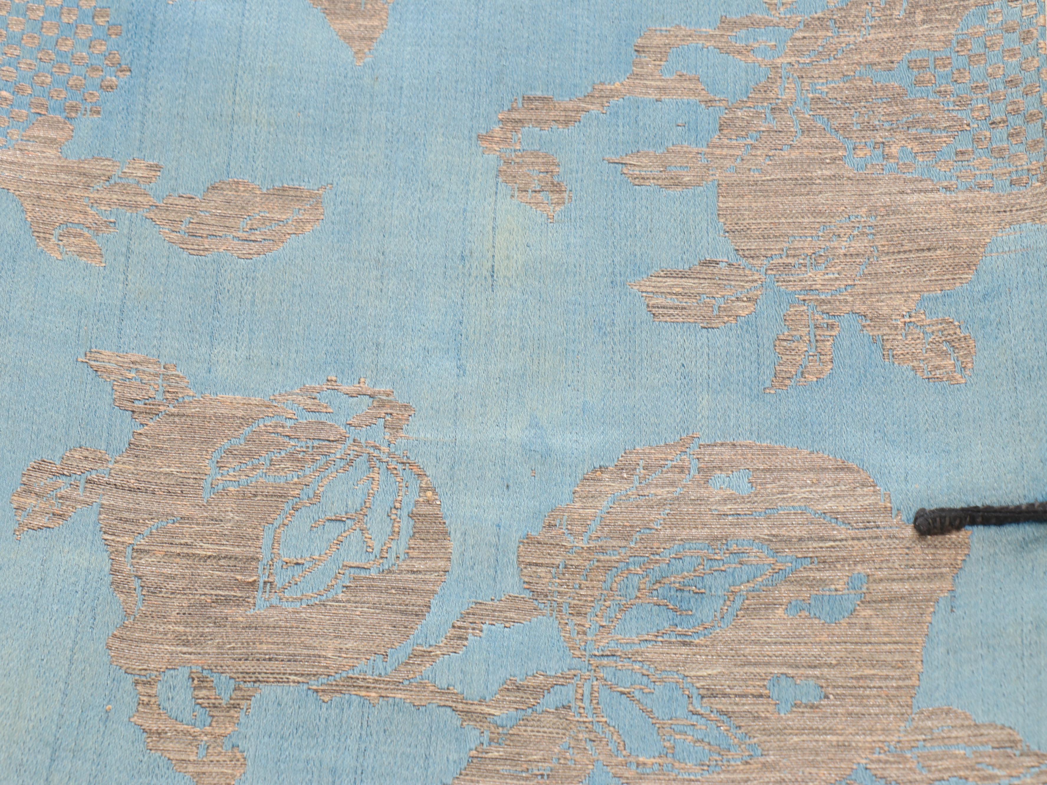 Antique Women's Chinese Silk Jacquard Summer Robe, Qing Dynasty Period