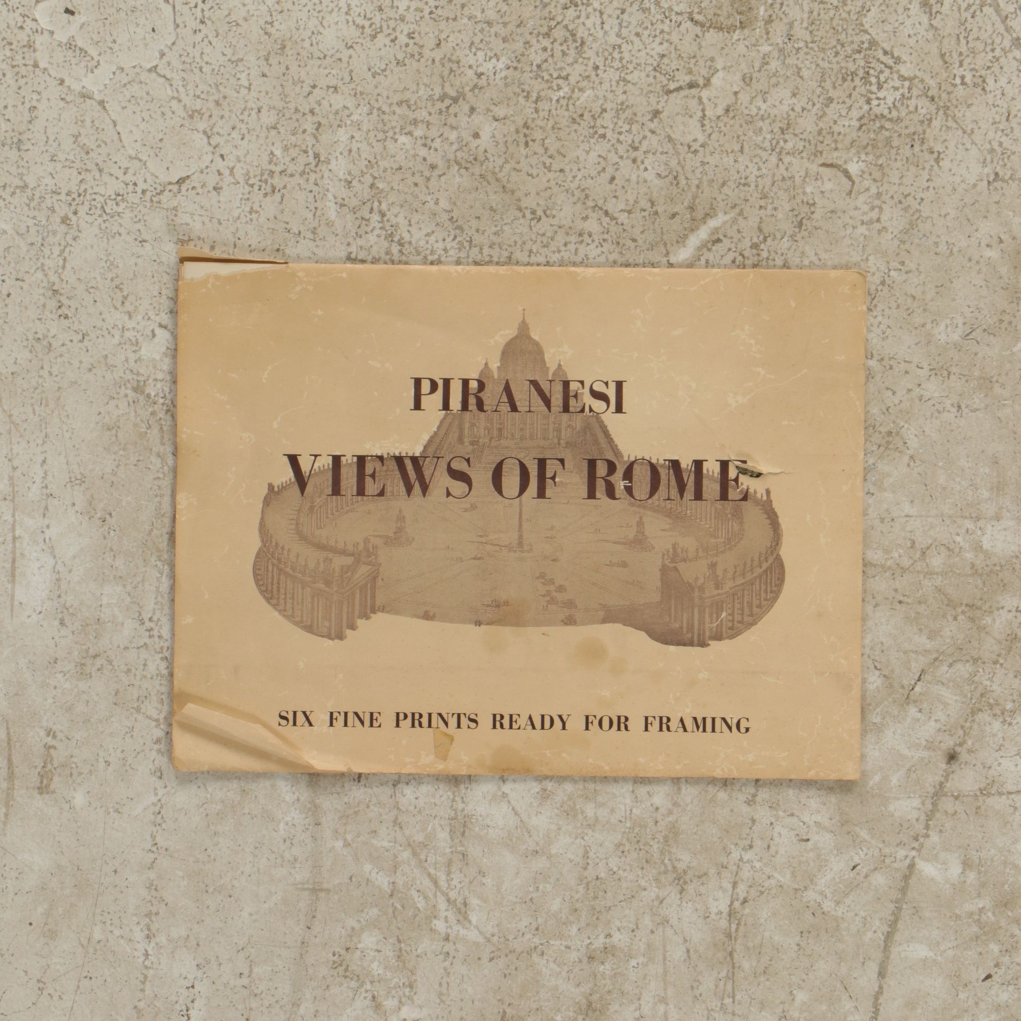 Architectural Lithographs After Giovanni Piranesi From "Views Of Rome," 1957