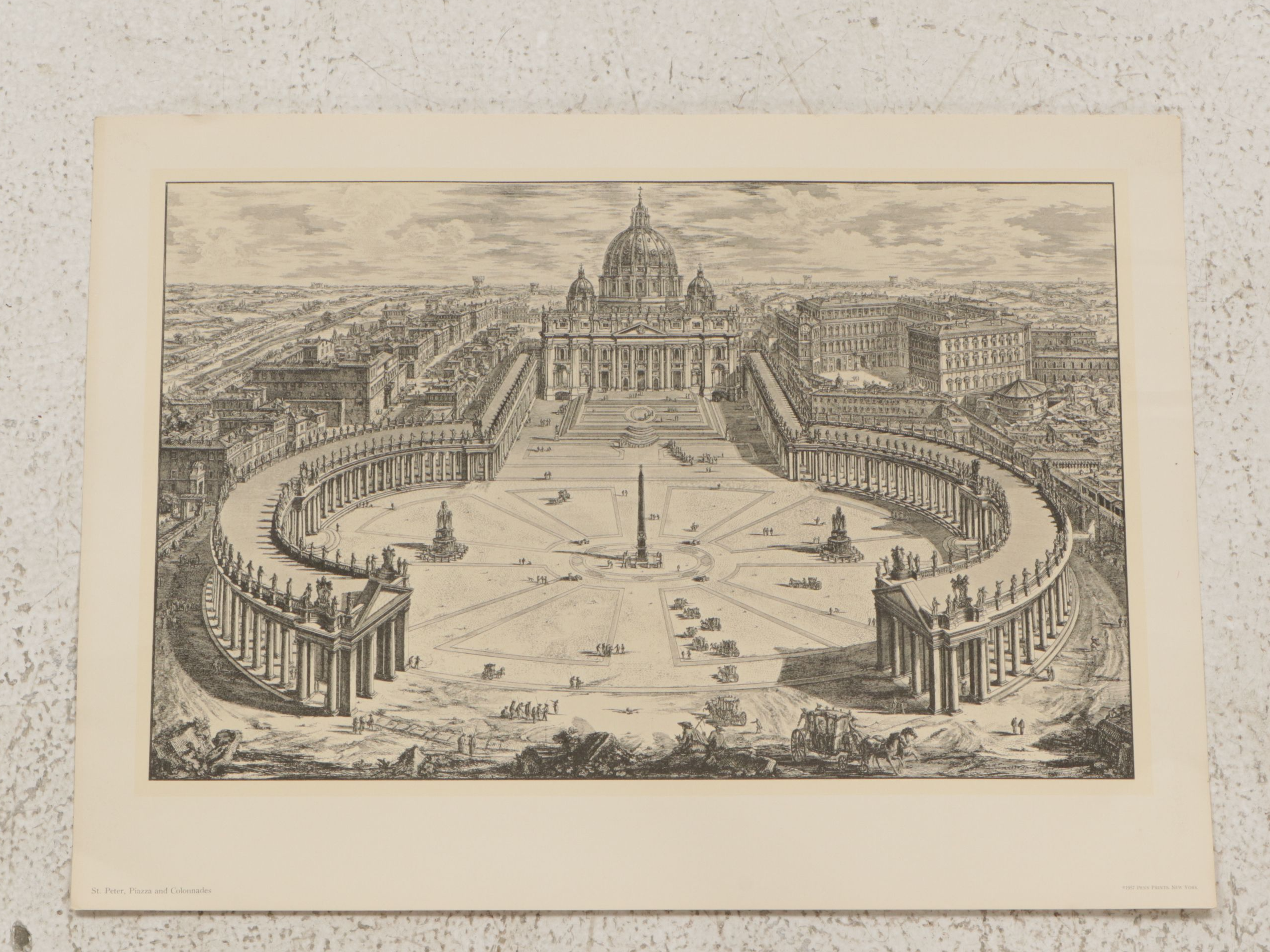 Architectural Lithographs After Giovanni Piranesi From "Views Of Rome," 1957