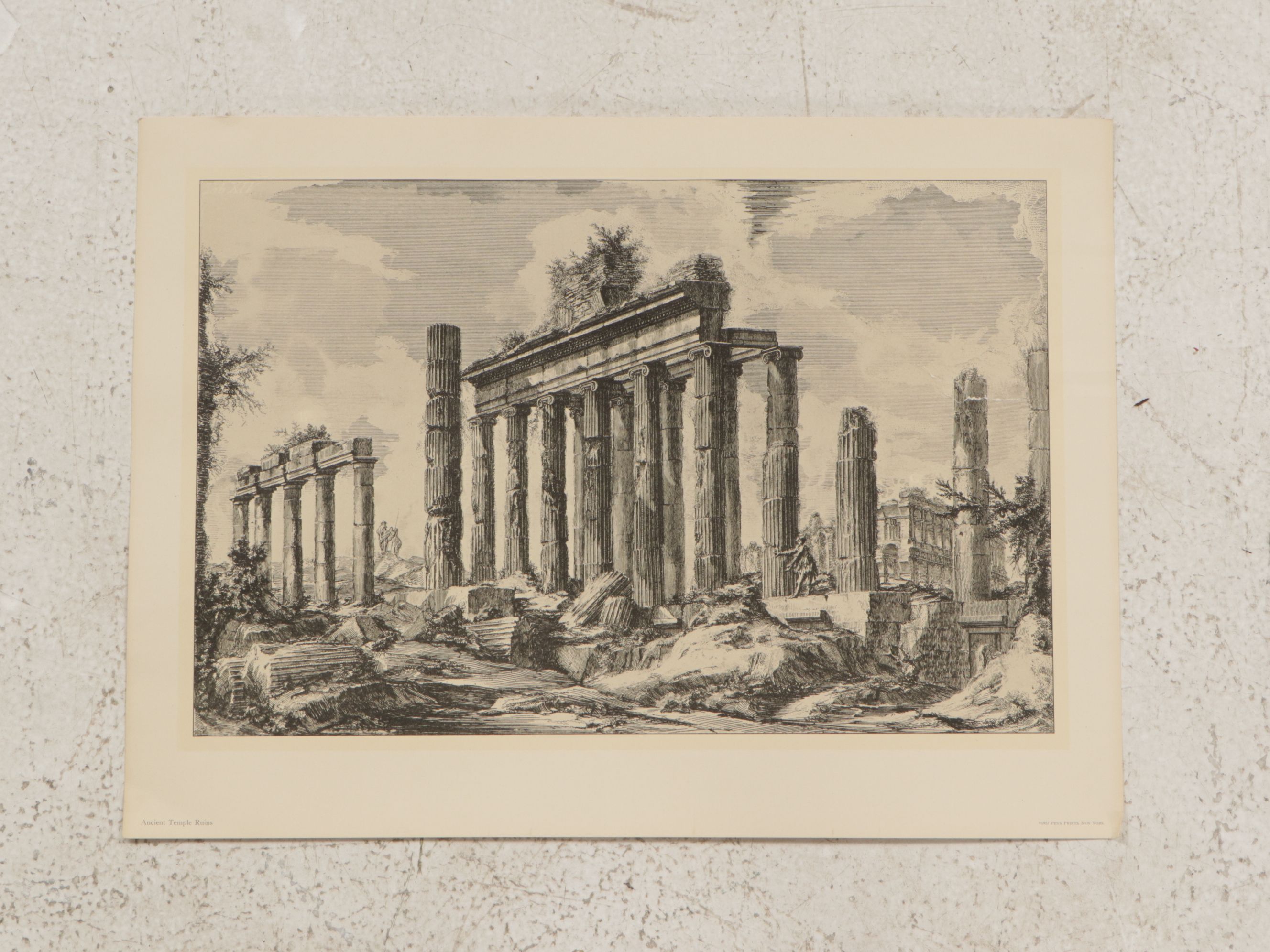 Architectural Lithographs After Giovanni Piranesi From "Views Of Rome," 1957
