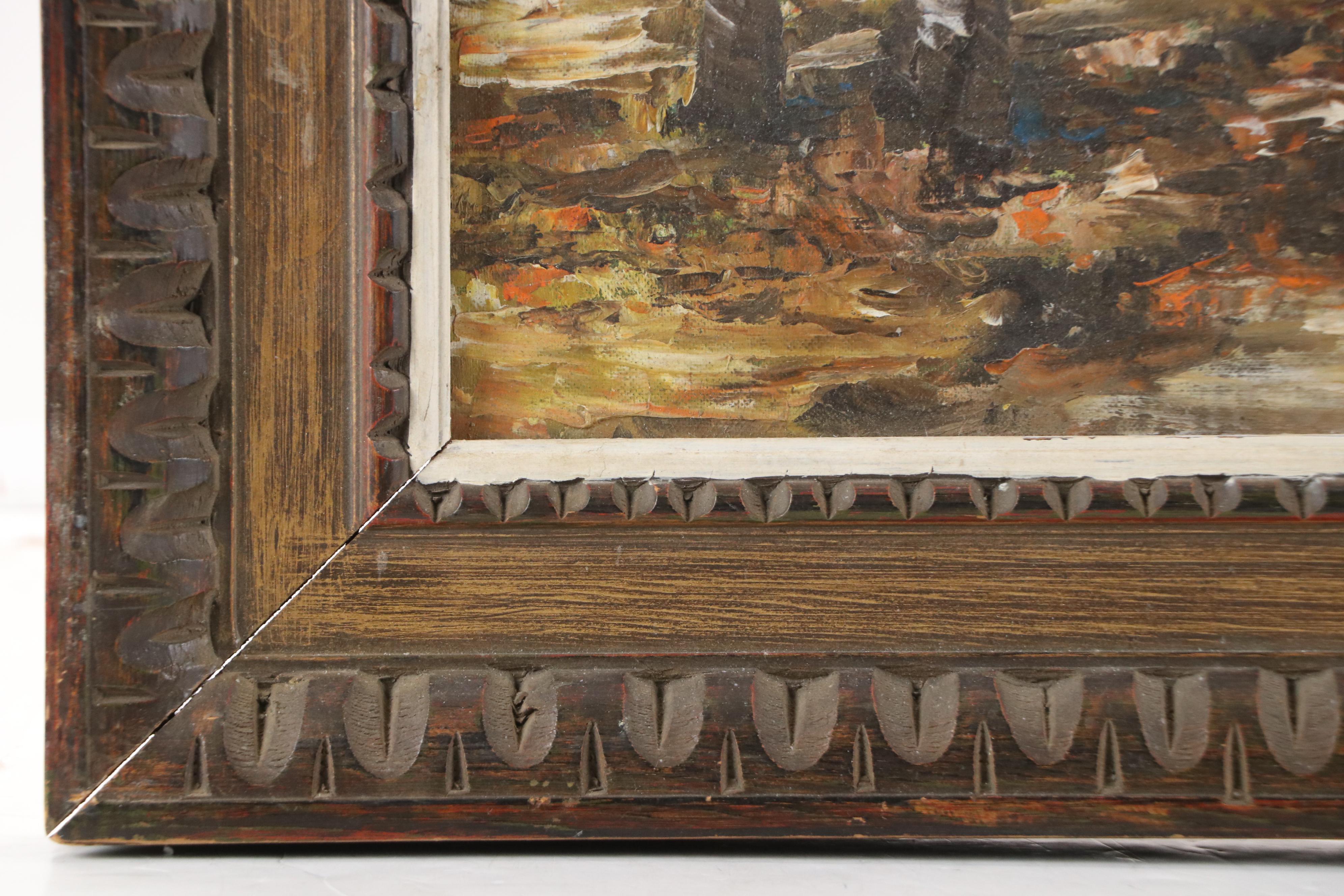 Jackie Bowker Impressionistic Impasto Oil Painting of Cottage in Autumn