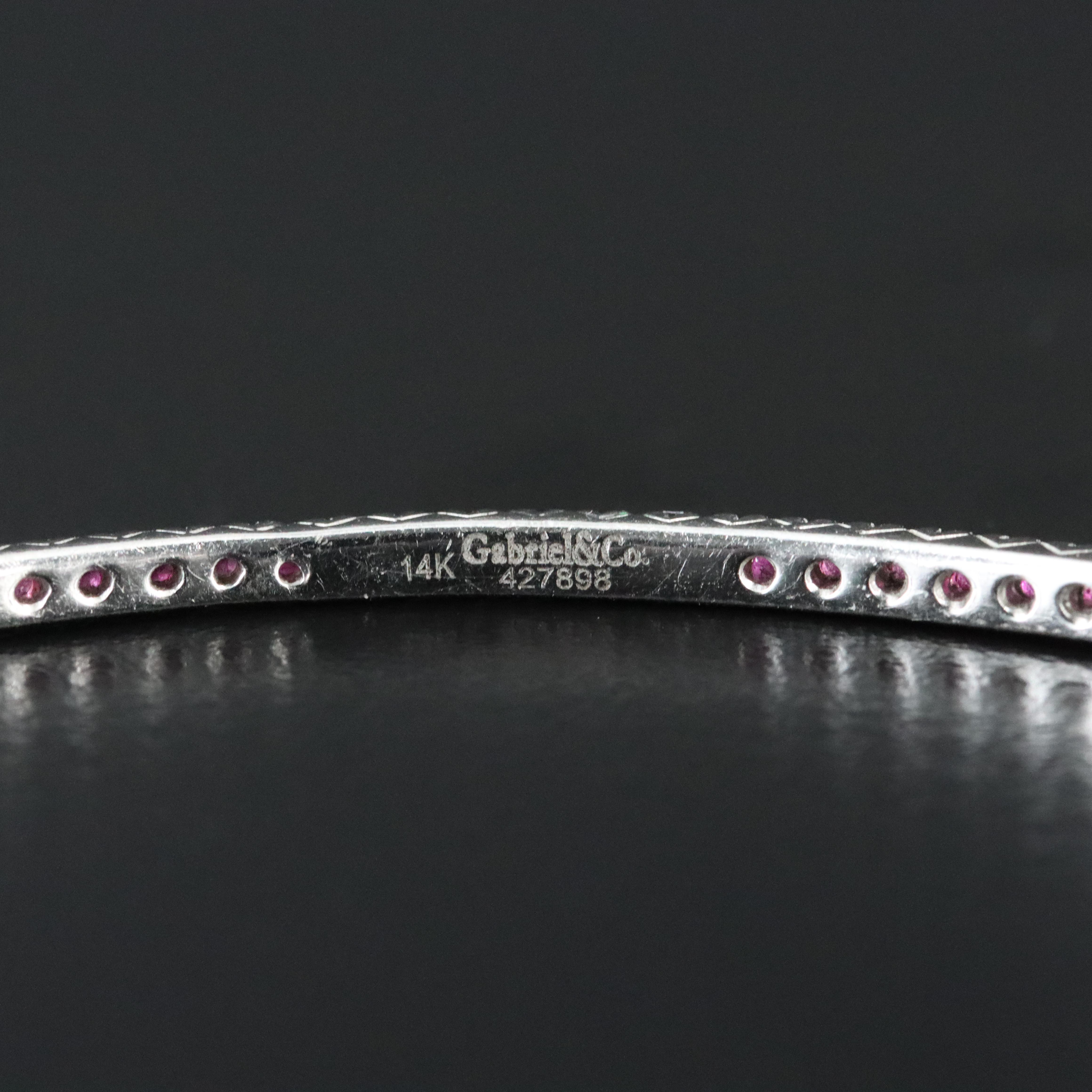 Gabriel & Co. 14K Ruby Slip-On Bangle Bracelet