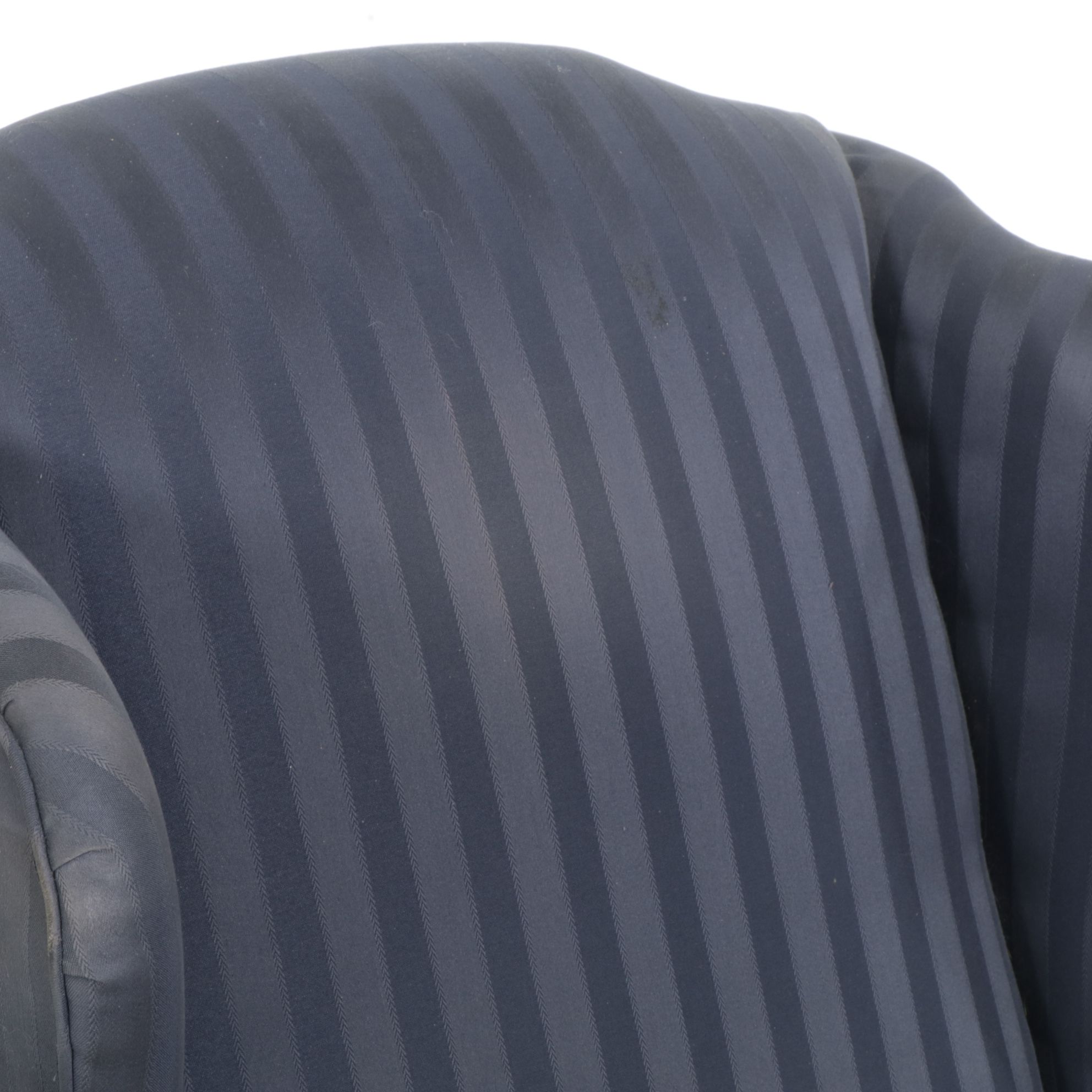 Chippendale Style Wing Back Upholstered Armchair, Late 20th Century