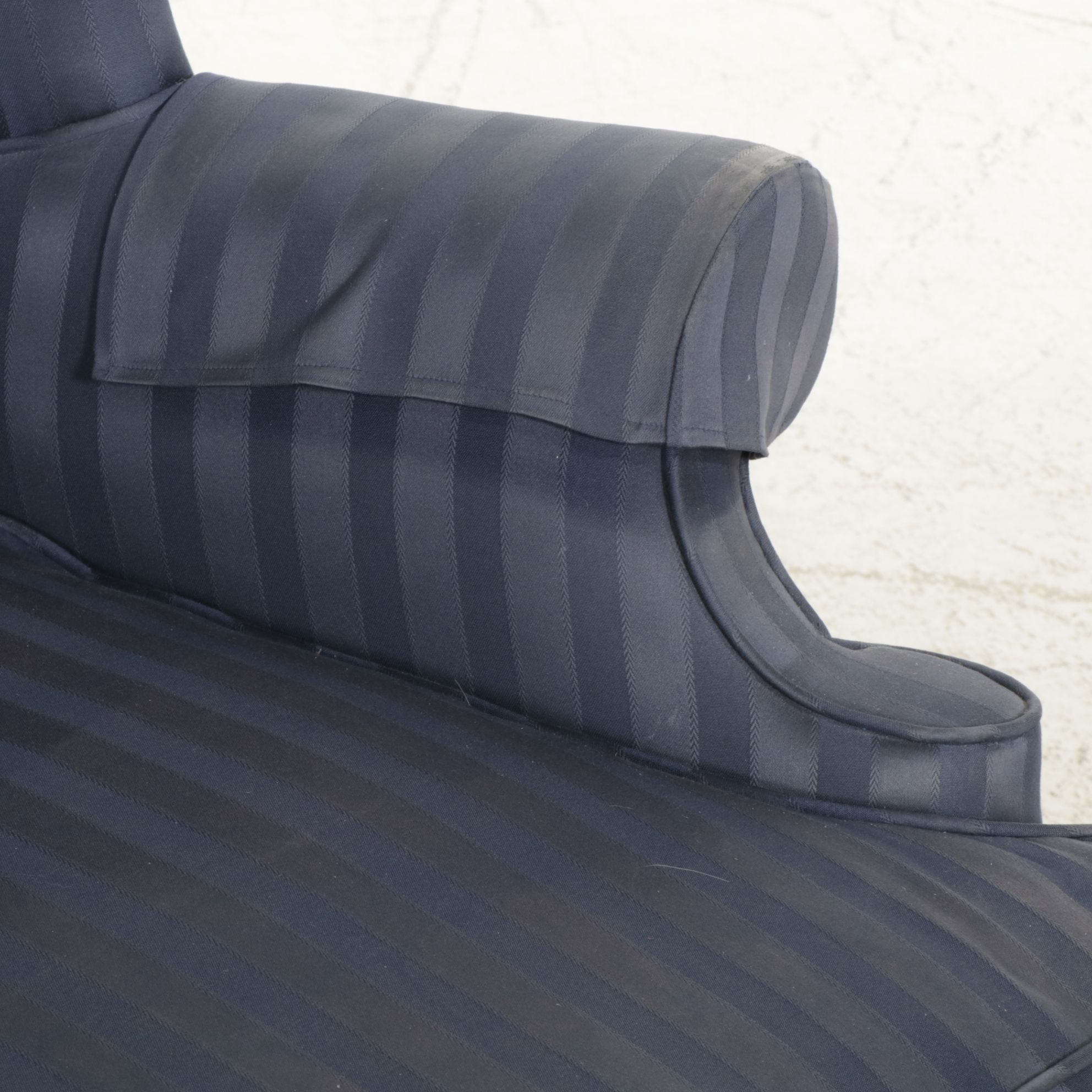 Chippendale Style Wing Back Upholstered Armchair, Late 20th Century